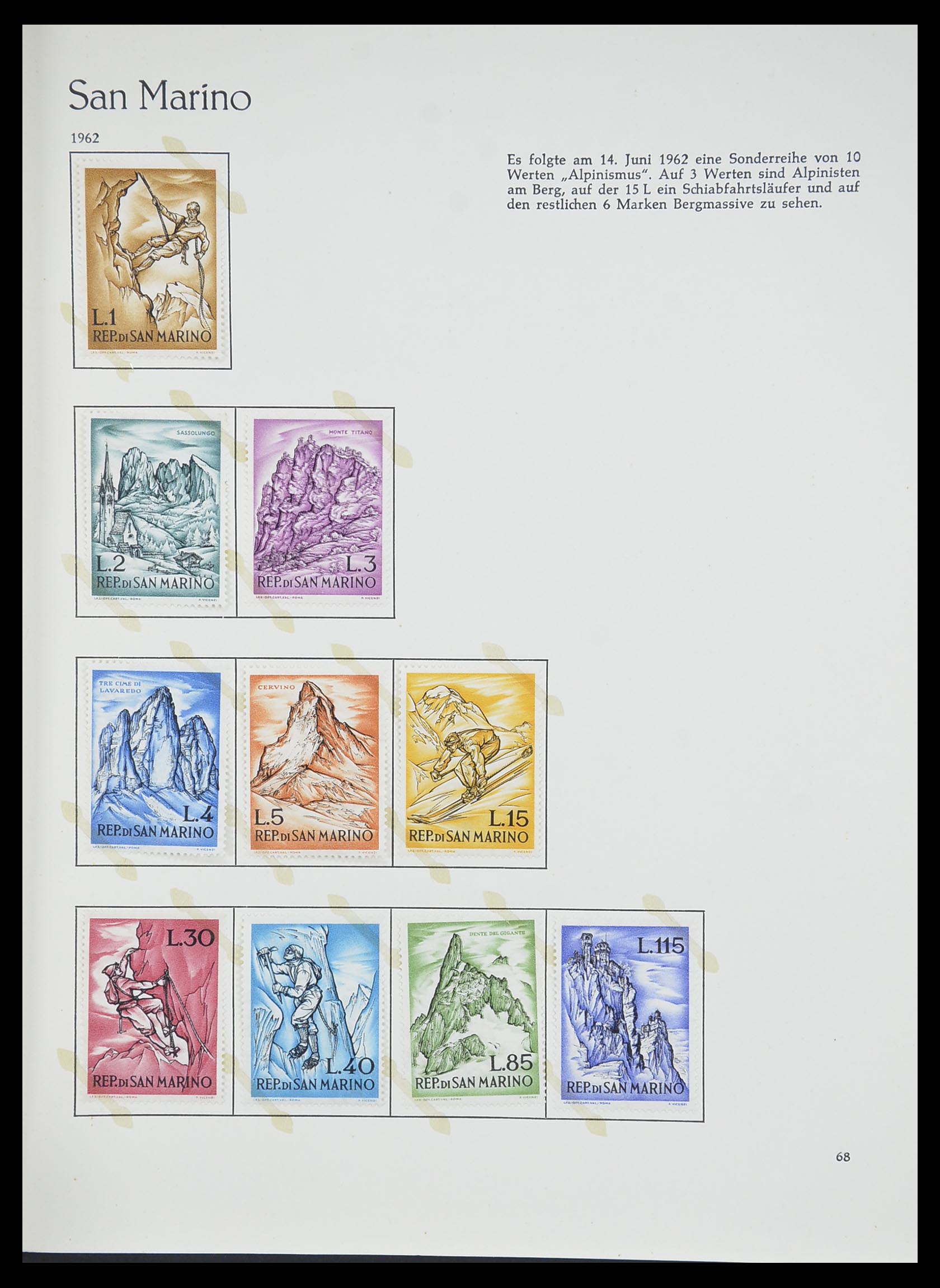 33701 068 - Postzegelverzameling 33701 San Marino 1877-1962.