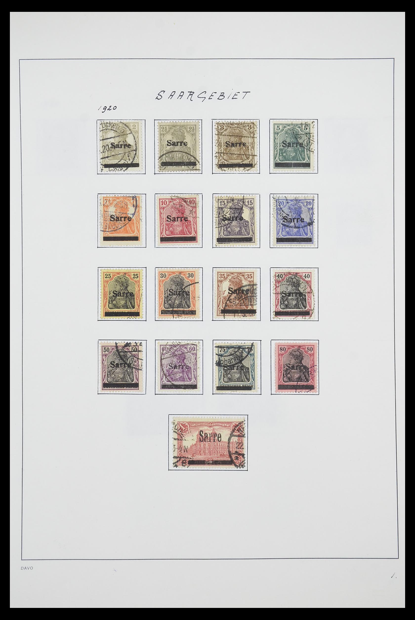 33702 001 - Postzegelverzameling 33702 Saar 1920-1959.
