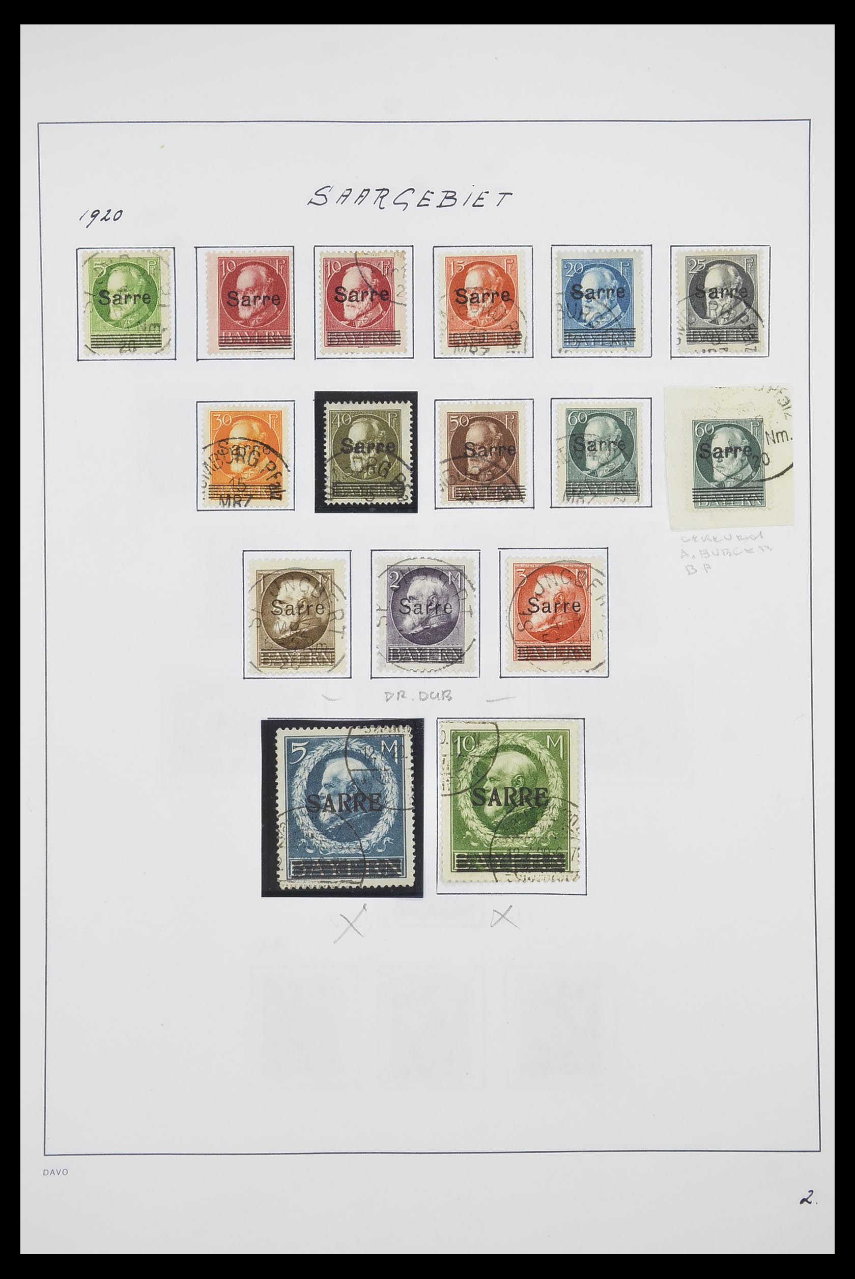 33702 002 - Postzegelverzameling 33702 Saar 1920-1959.