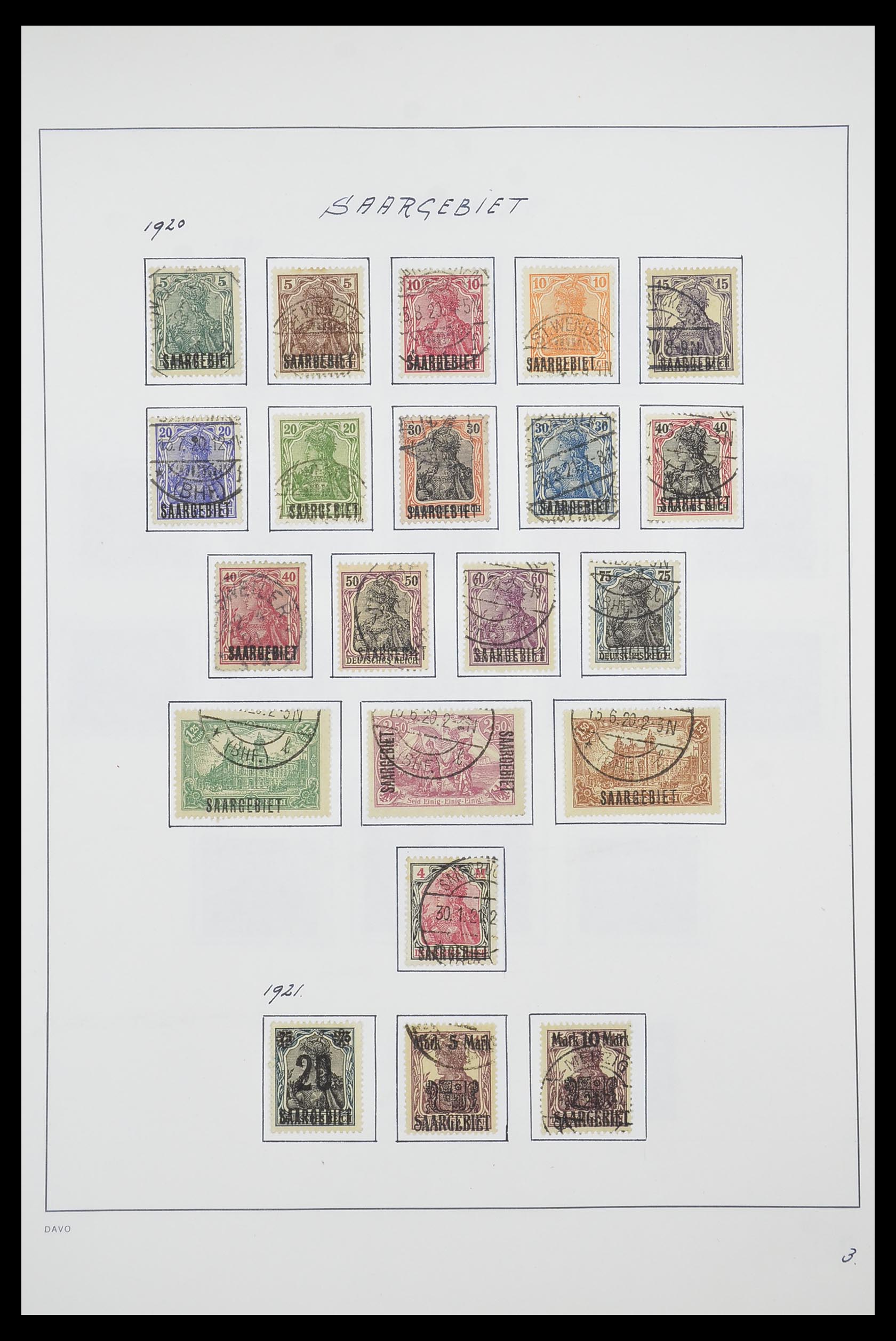 33702 003 - Postzegelverzameling 33702 Saar 1920-1959.