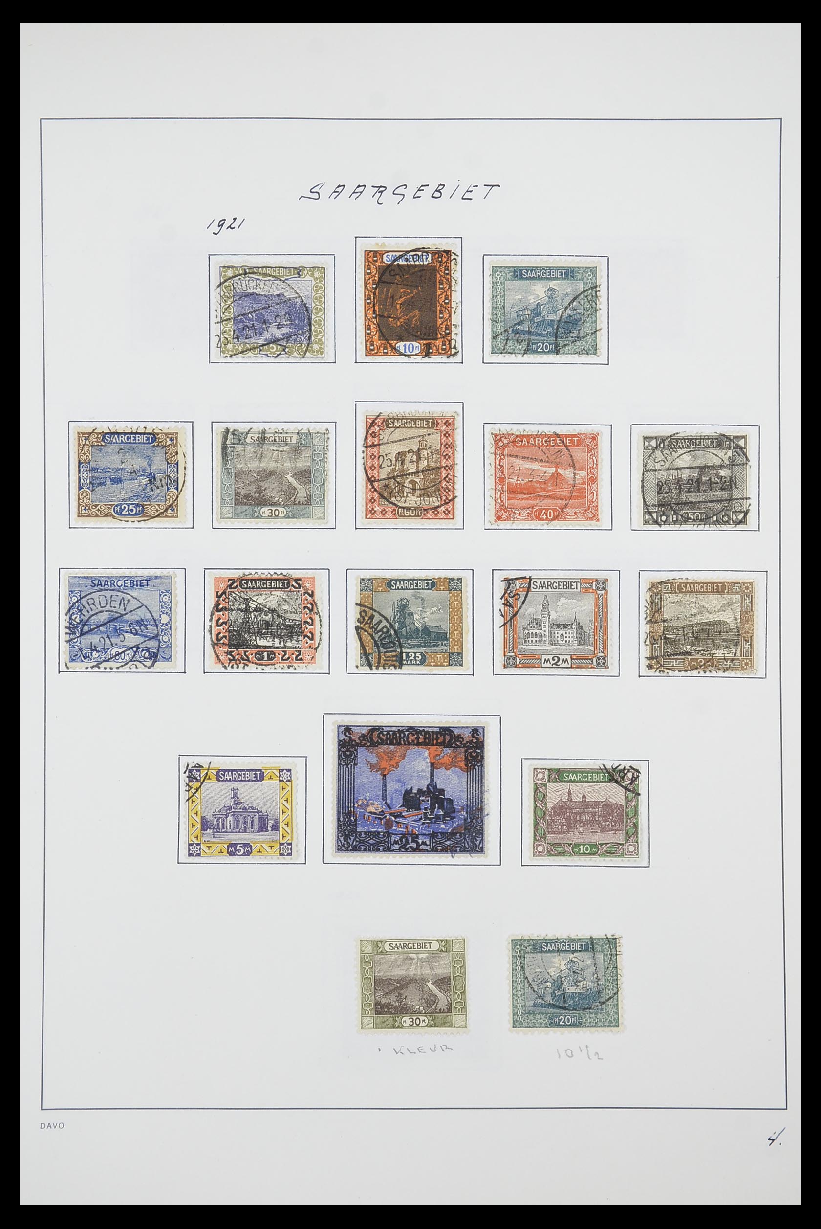 33702 004 - Postzegelverzameling 33702 Saar 1920-1959.