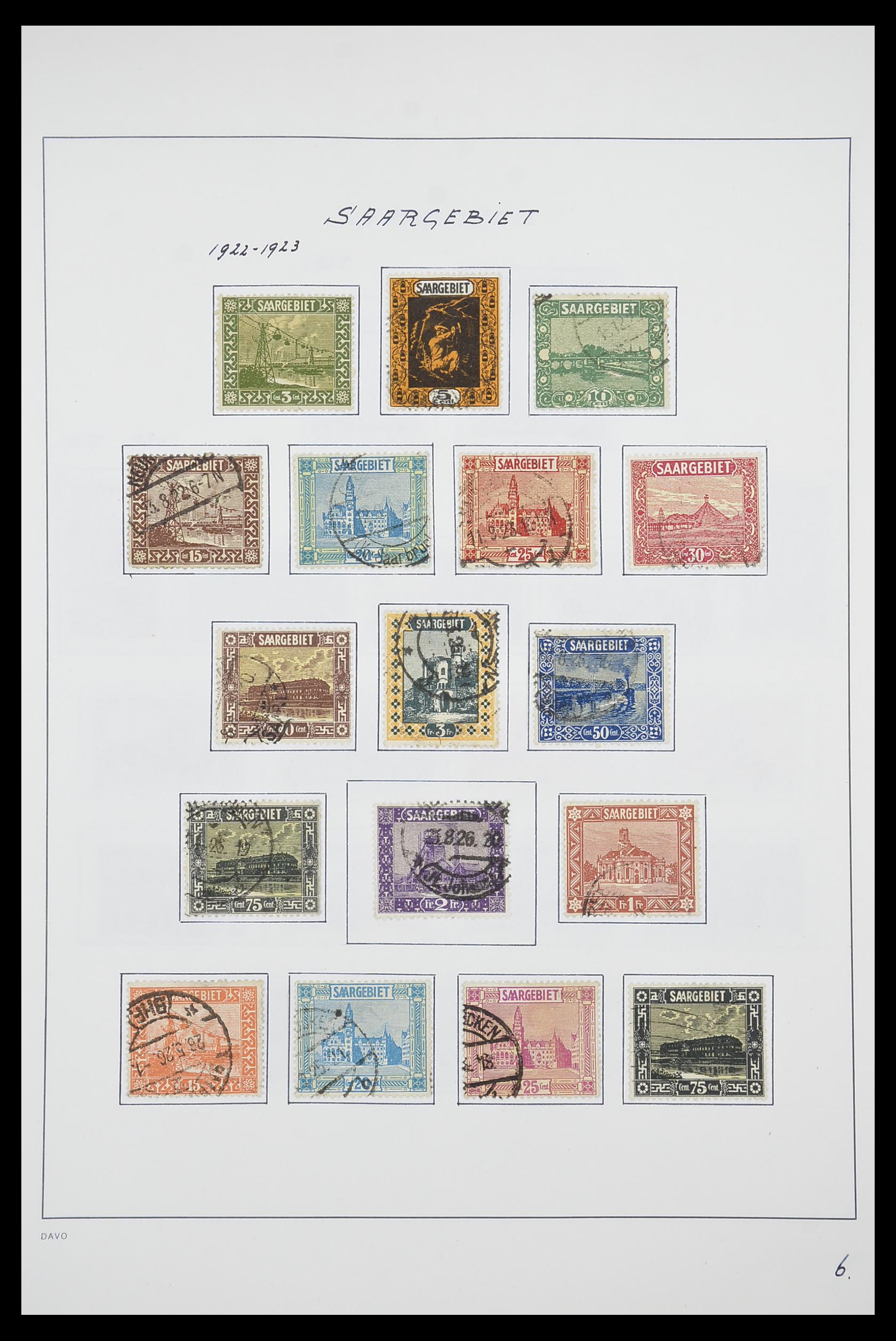 33702 006 - Postzegelverzameling 33702 Saar 1920-1959.