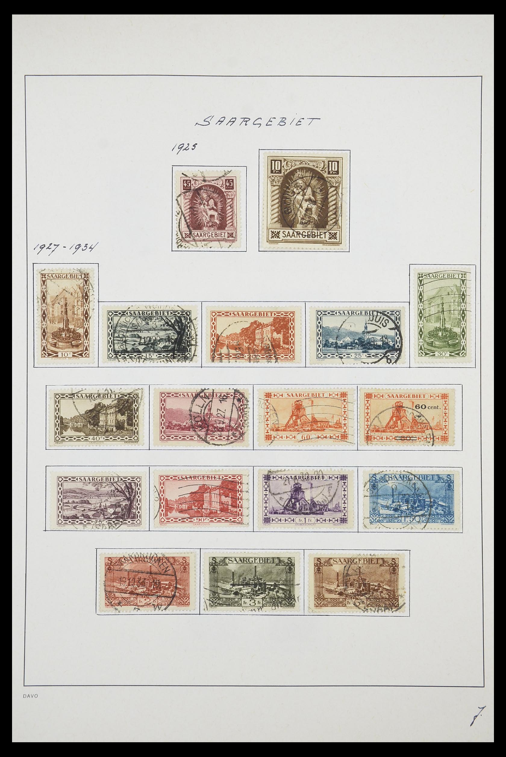 33702 007 - Postzegelverzameling 33702 Saar 1920-1959.