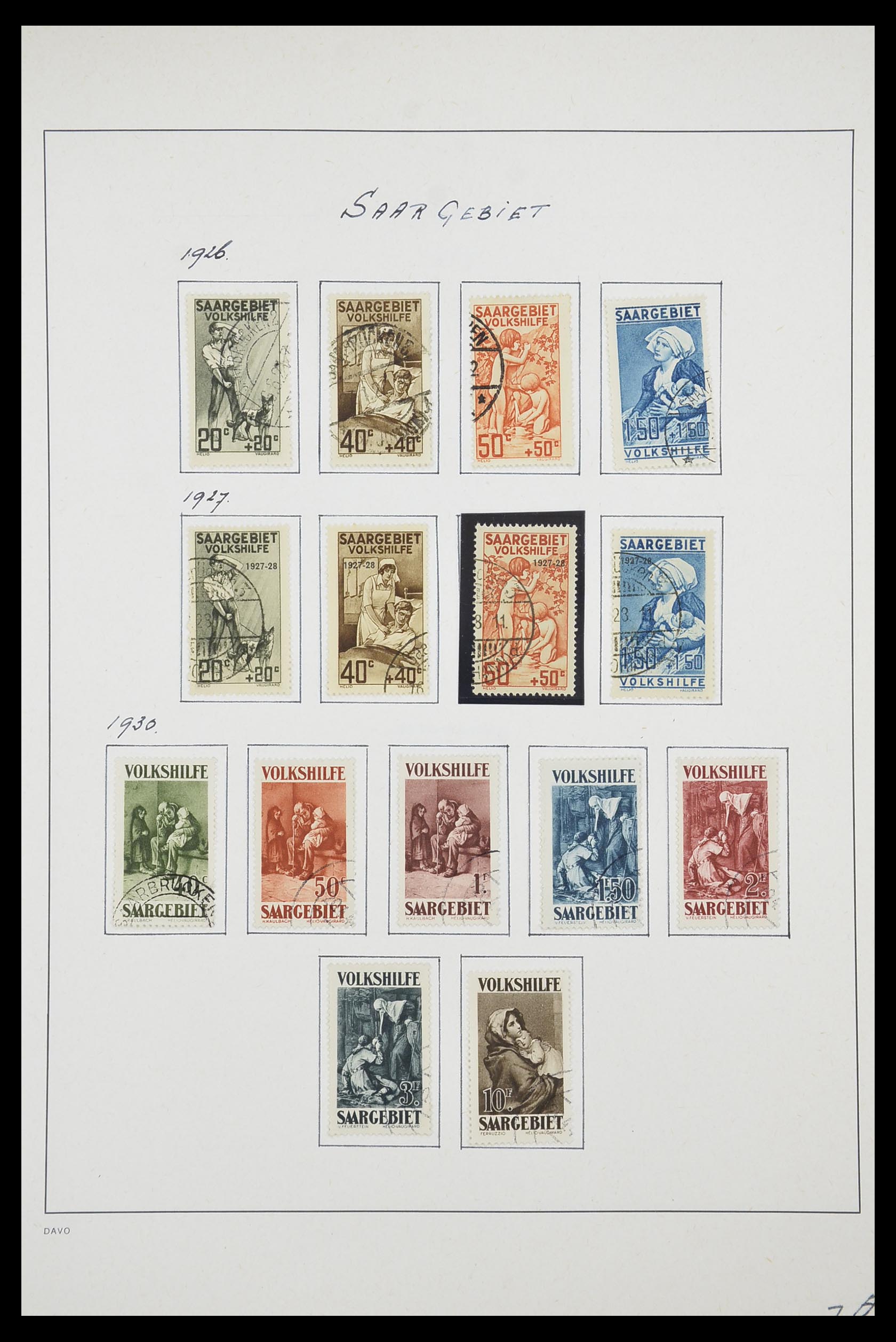33702 008 - Postzegelverzameling 33702 Saar 1920-1959.