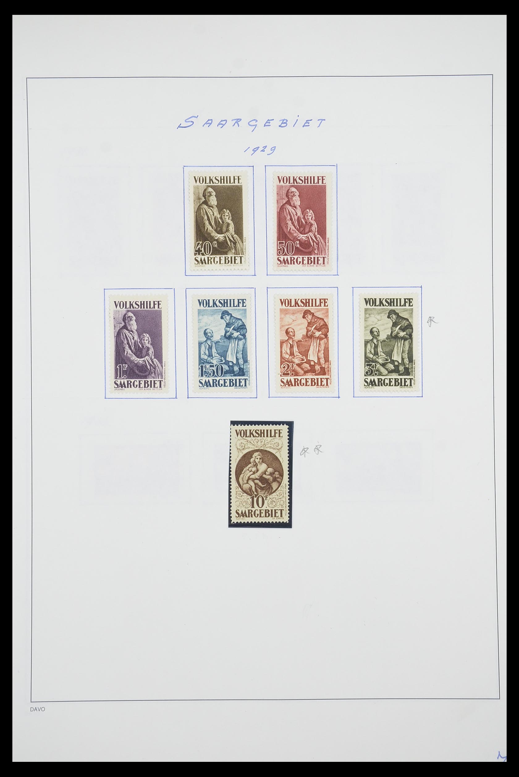 33702 009 - Postzegelverzameling 33702 Saar 1920-1959.