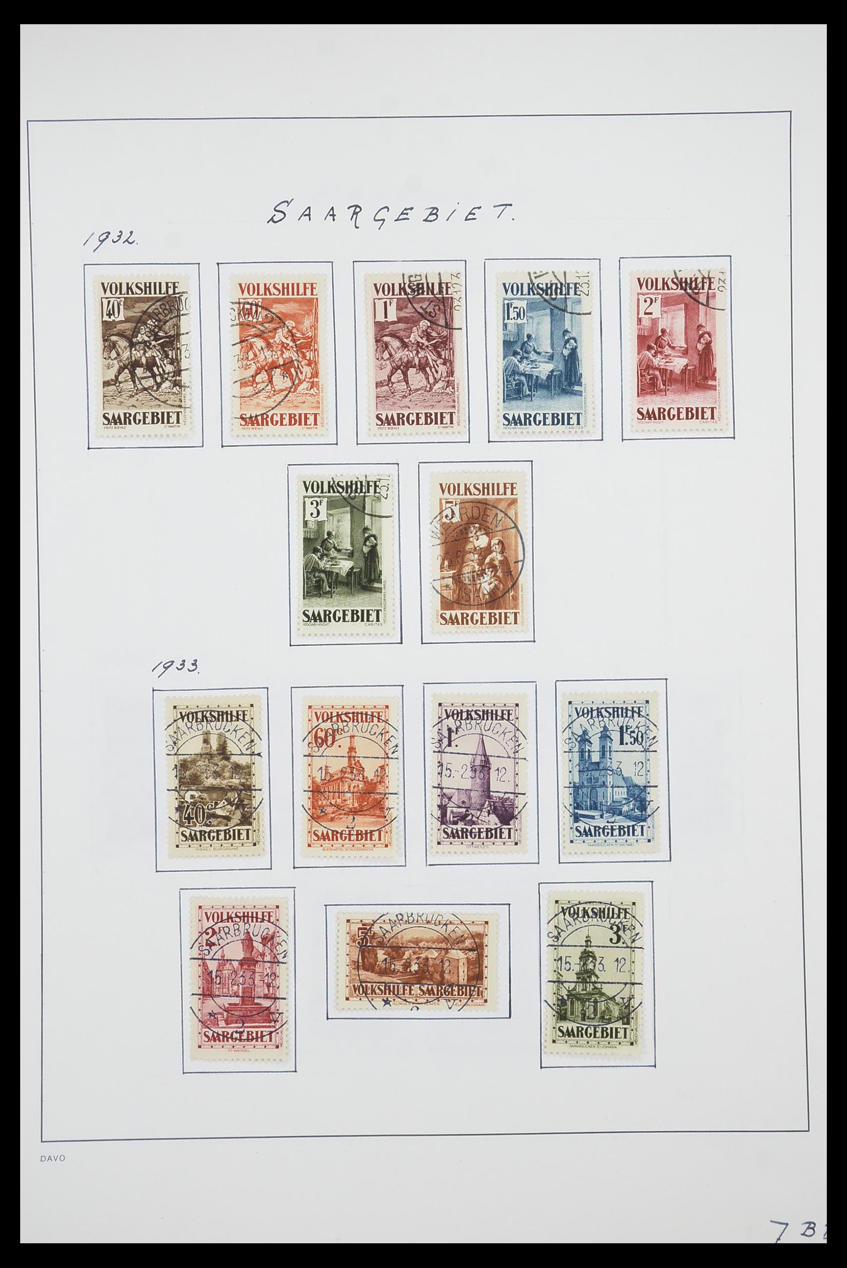 33702 011 - Postzegelverzameling 33702 Saar 1920-1959.