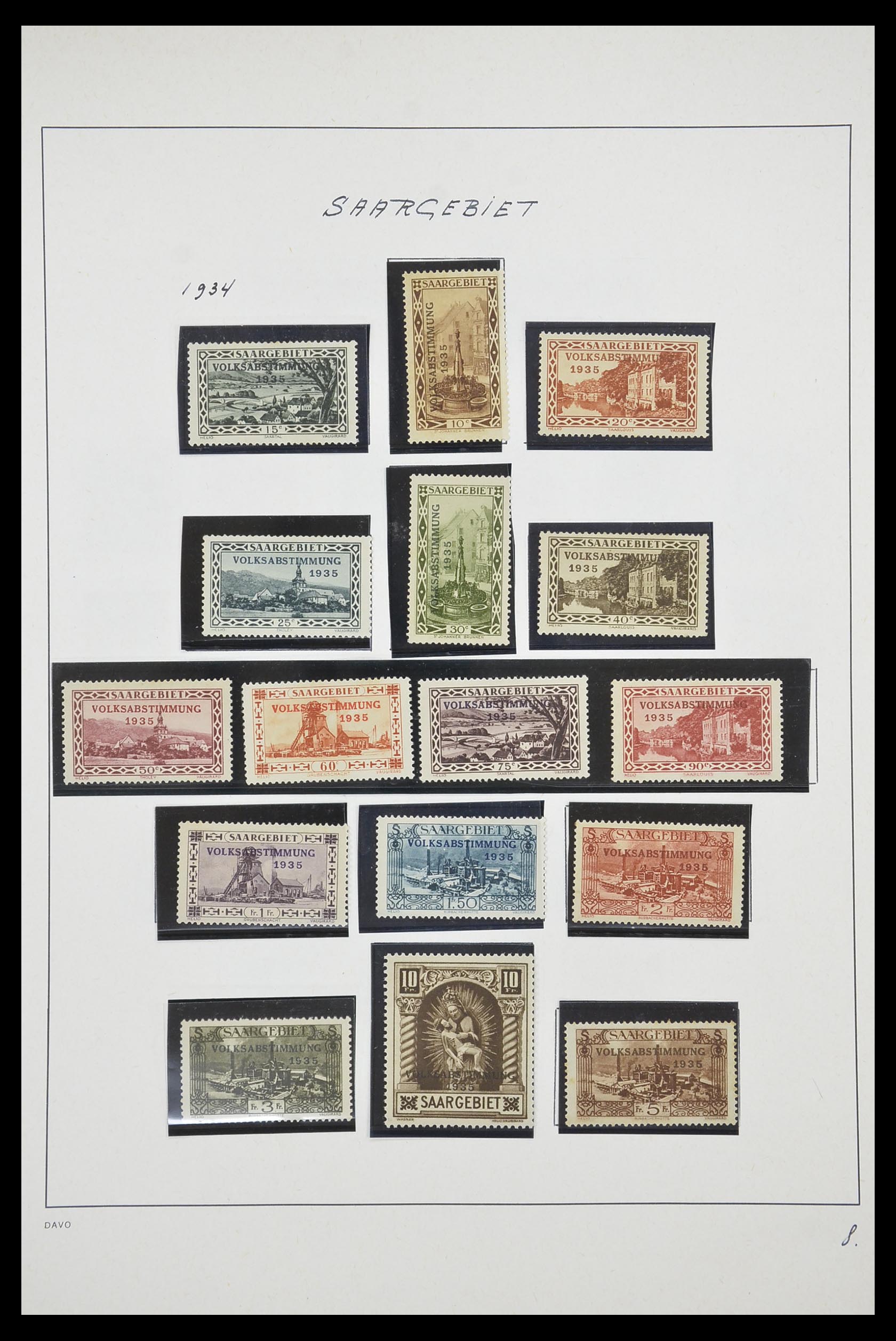 33702 013 - Postzegelverzameling 33702 Saar 1920-1959.
