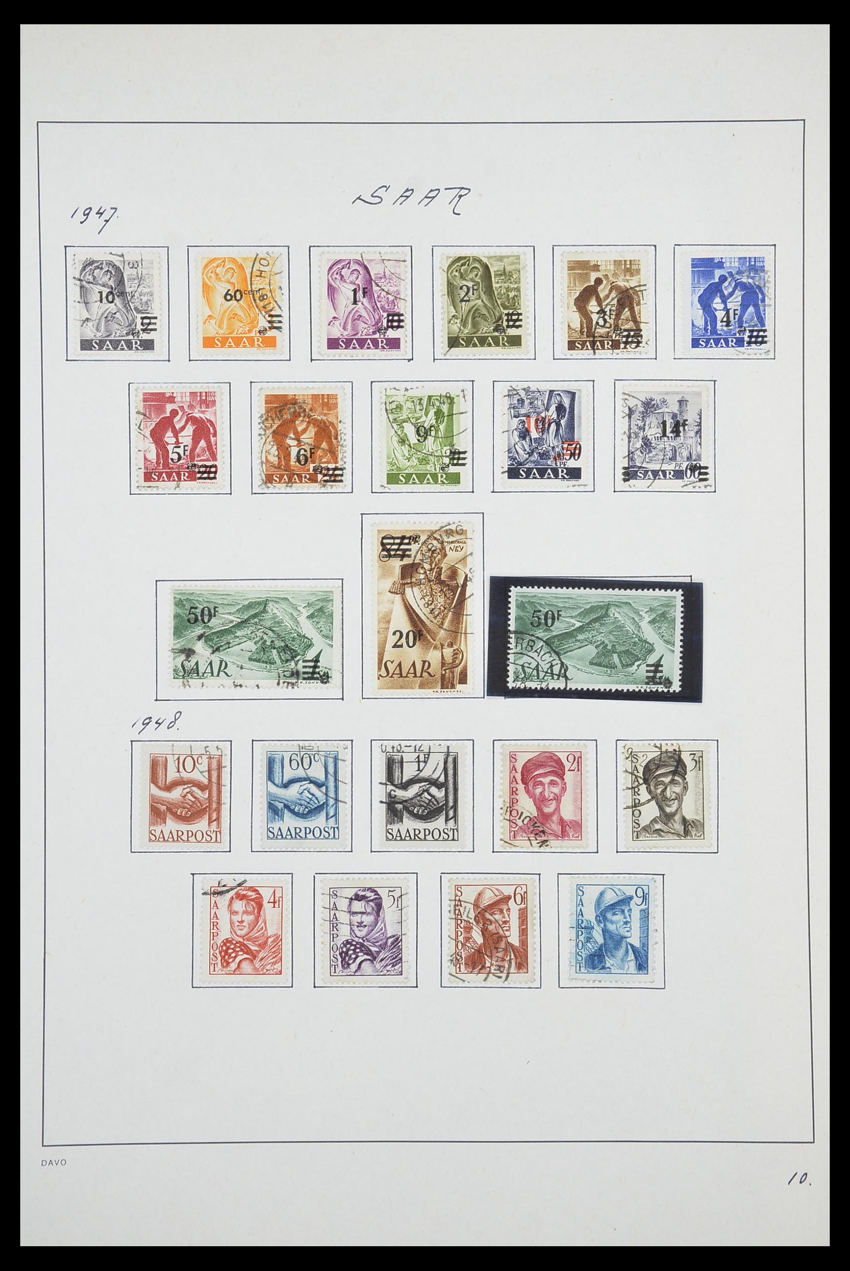 33702 015 - Postzegelverzameling 33702 Saar 1920-1959.