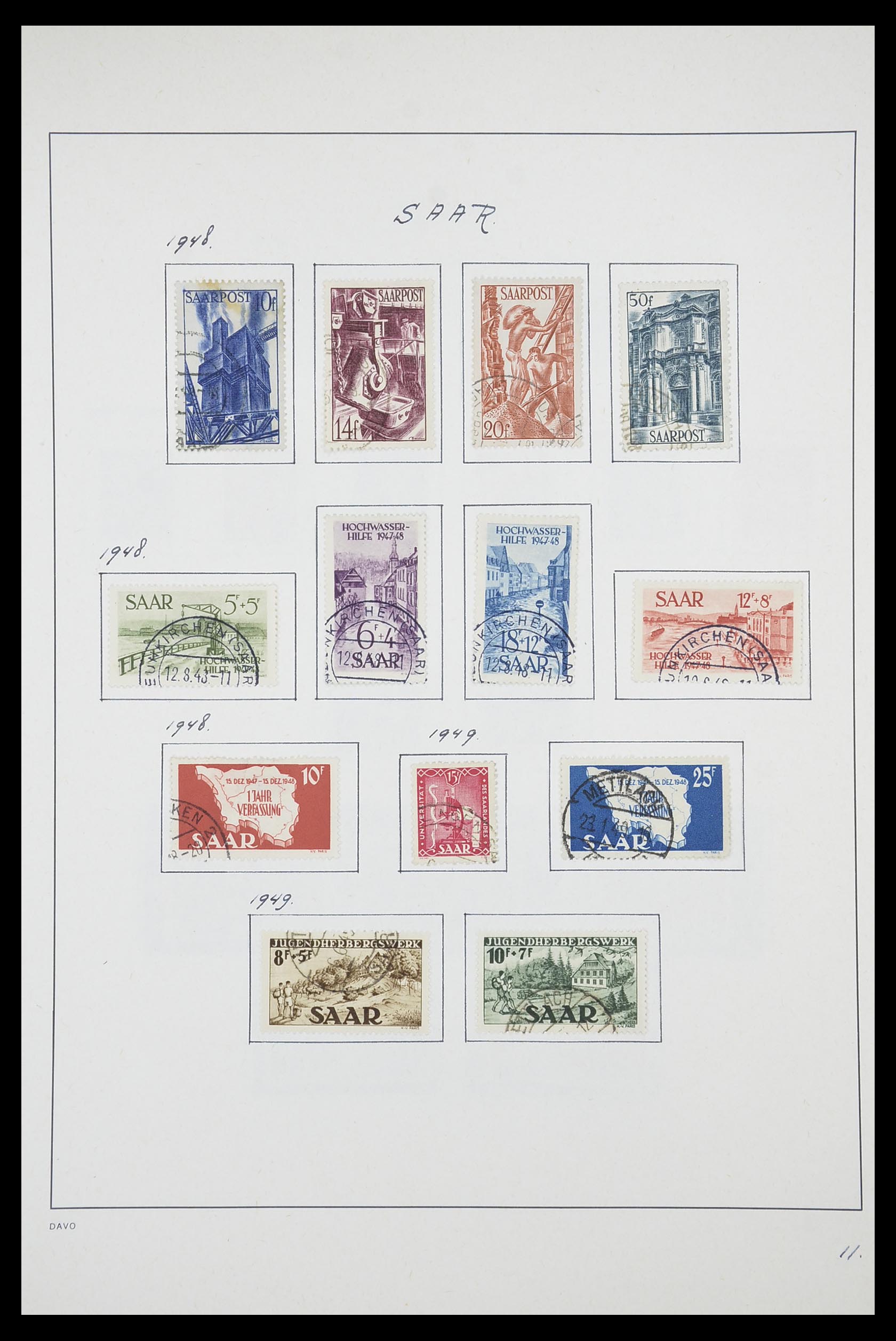 33702 017 - Postzegelverzameling 33702 Saar 1920-1959.