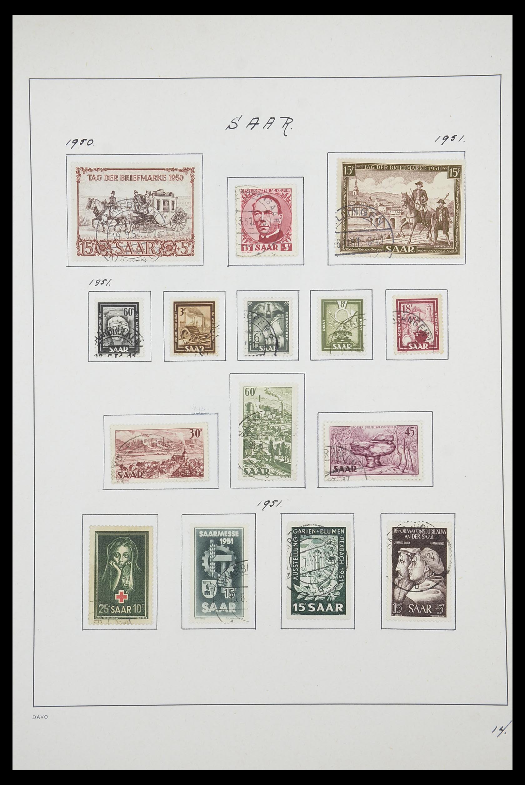 33702 021 - Postzegelverzameling 33702 Saar 1920-1959.