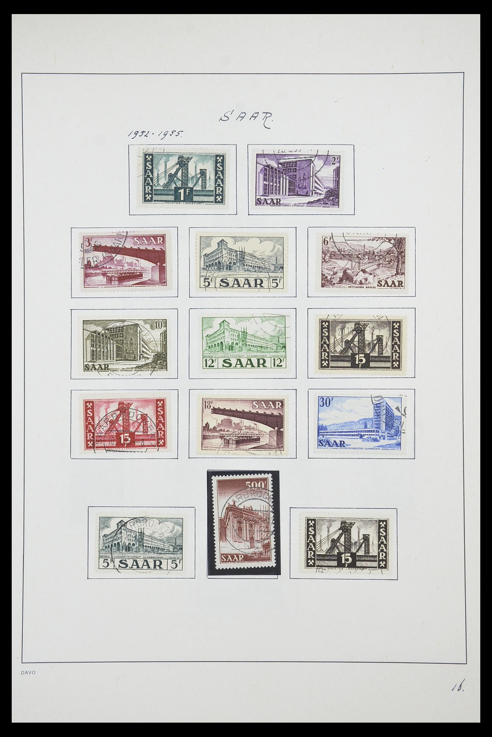33702 023 - Postzegelverzameling 33702 Saar 1920-1959.