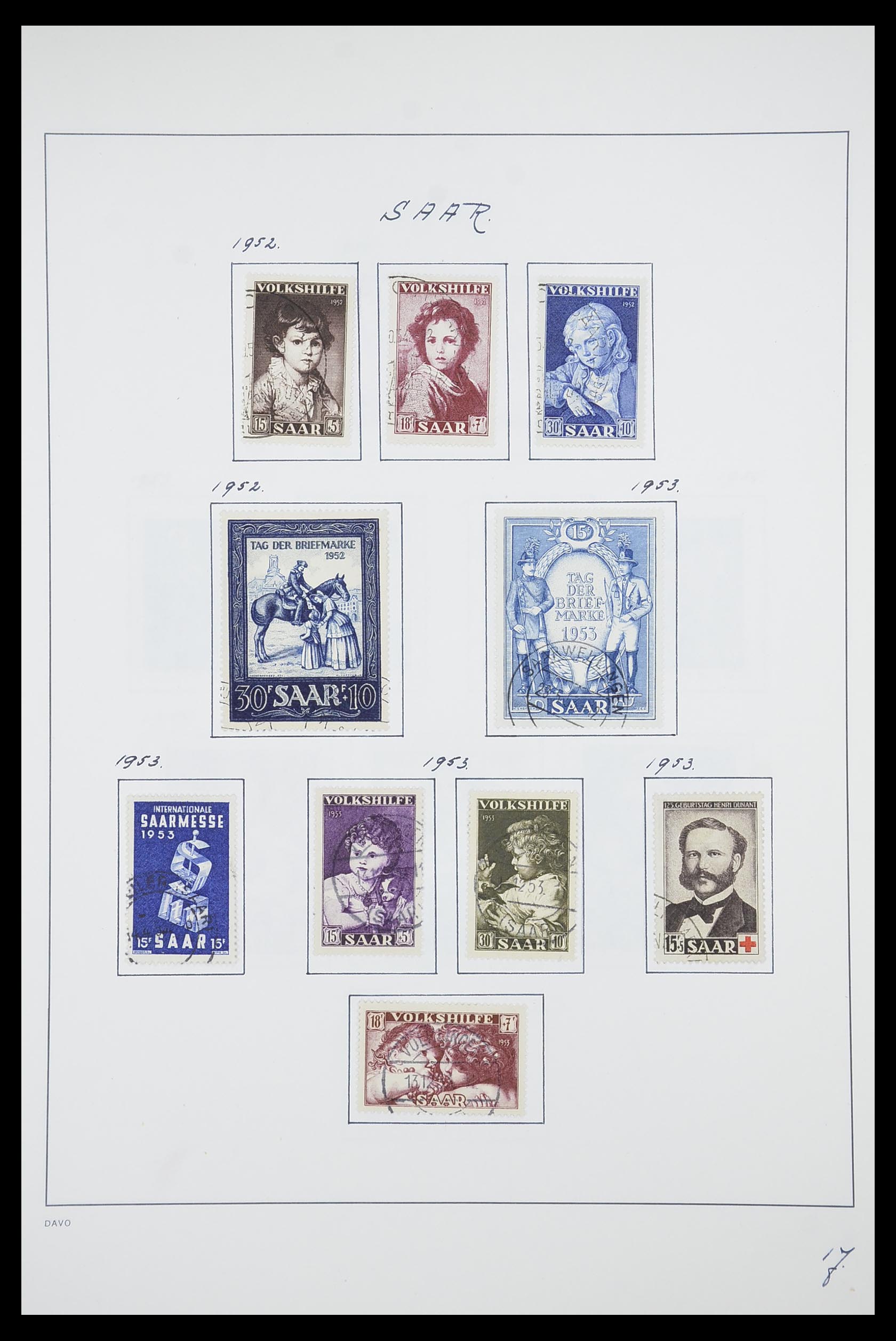 33702 024 - Postzegelverzameling 33702 Saar 1920-1959.