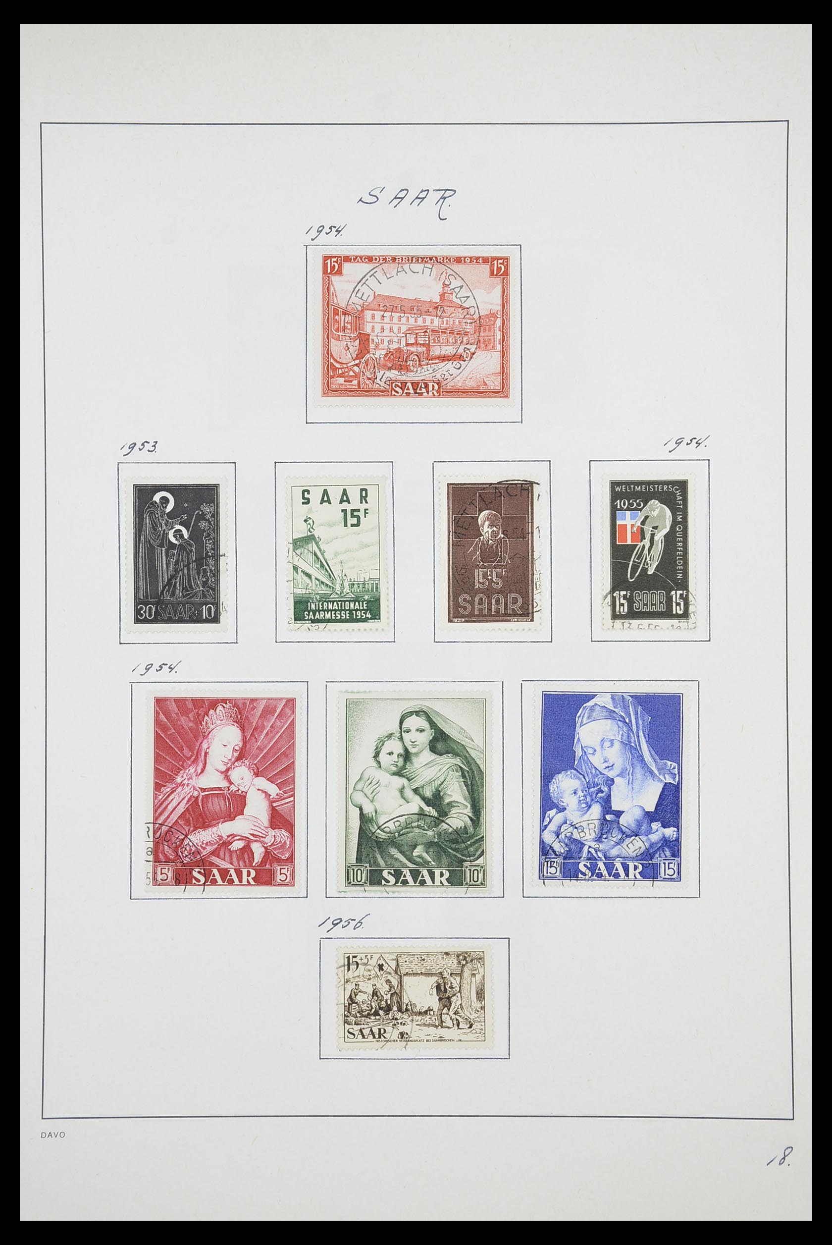 33702 025 - Postzegelverzameling 33702 Saar 1920-1959.