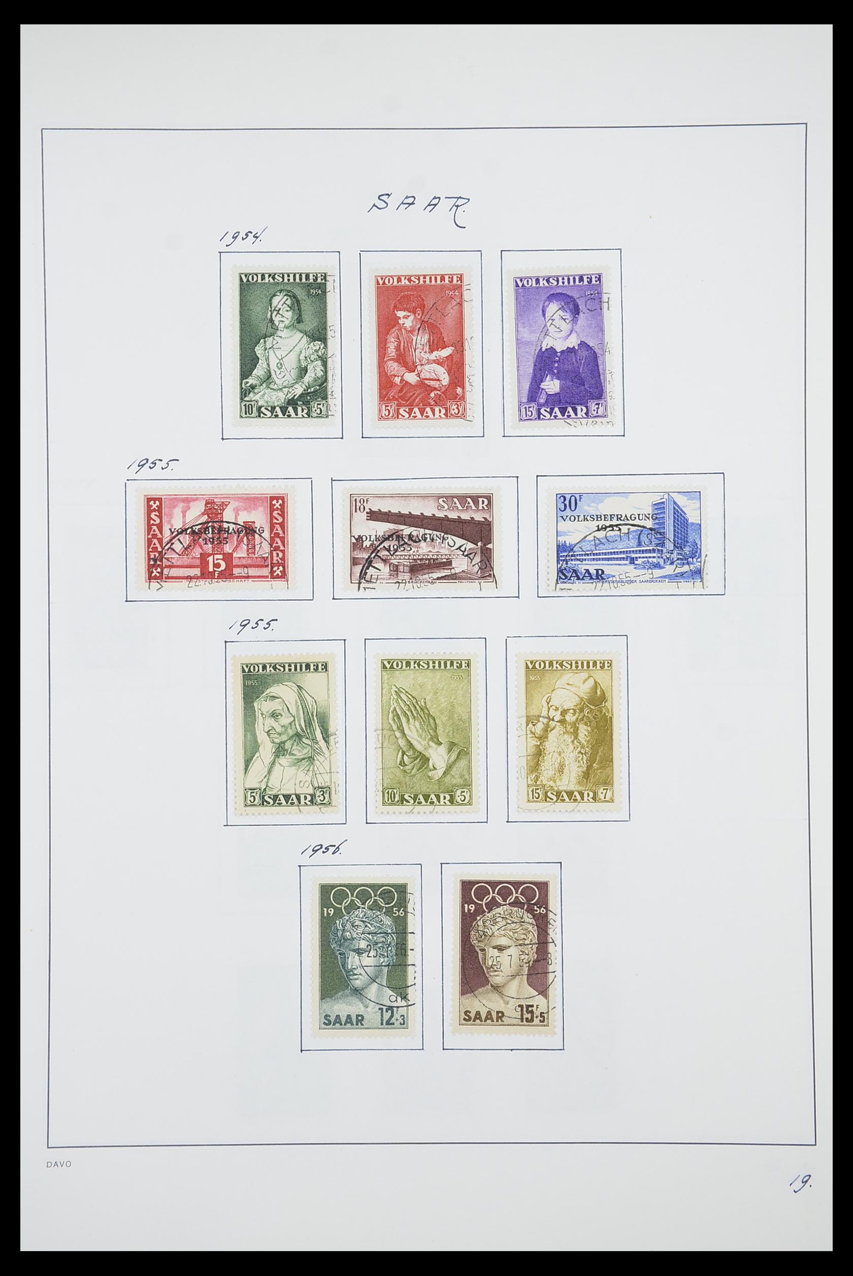 33702 026 - Postzegelverzameling 33702 Saar 1920-1959.