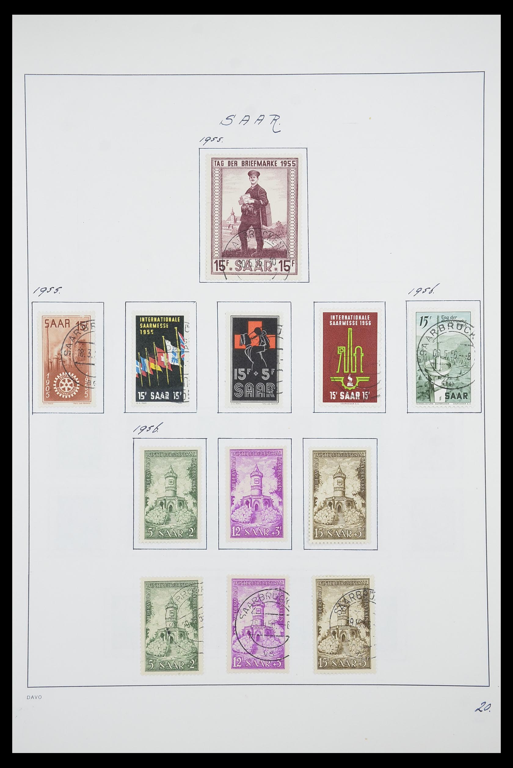 33702 027 - Postzegelverzameling 33702 Saar 1920-1959.