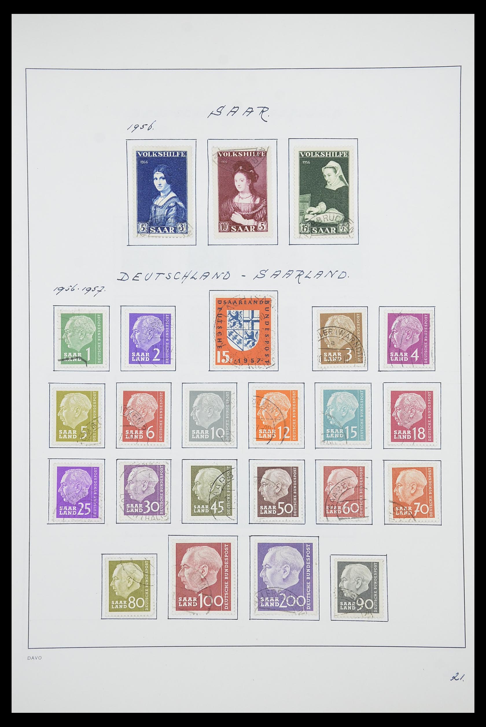 33702 029 - Postzegelverzameling 33702 Saar 1920-1959.