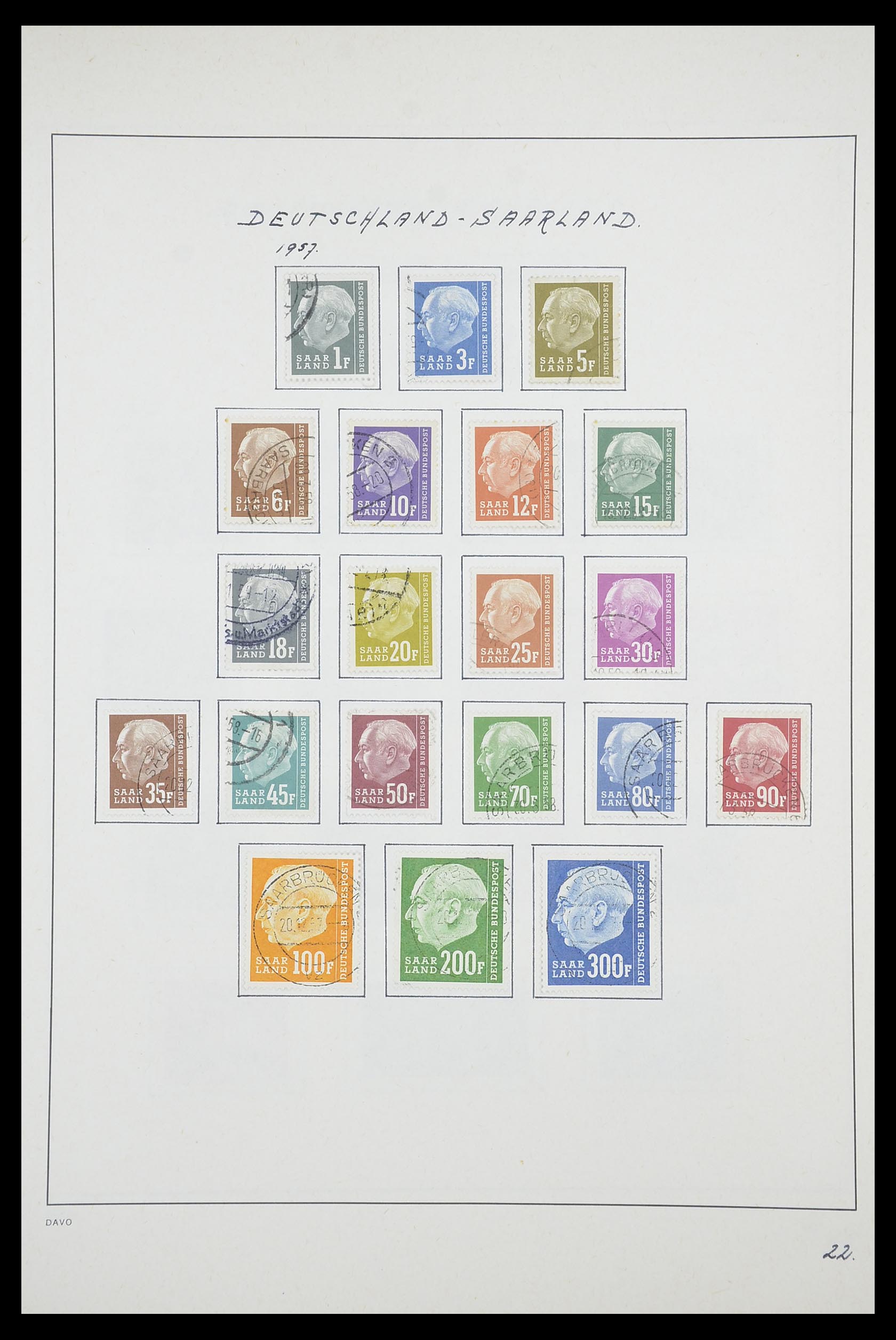 33702 030 - Postzegelverzameling 33702 Saar 1920-1959.