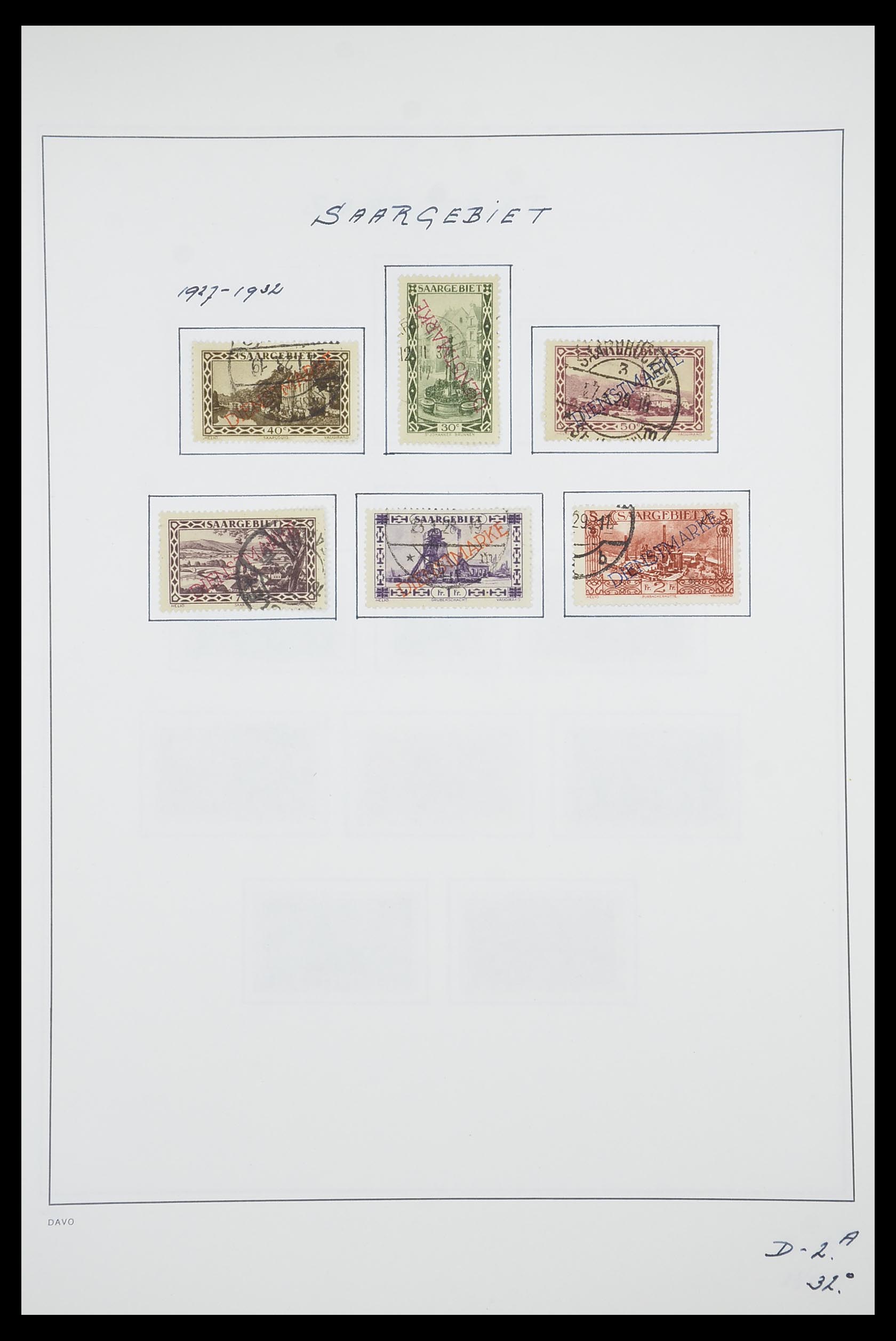 33702 034 - Postzegelverzameling 33702 Saar 1920-1959.