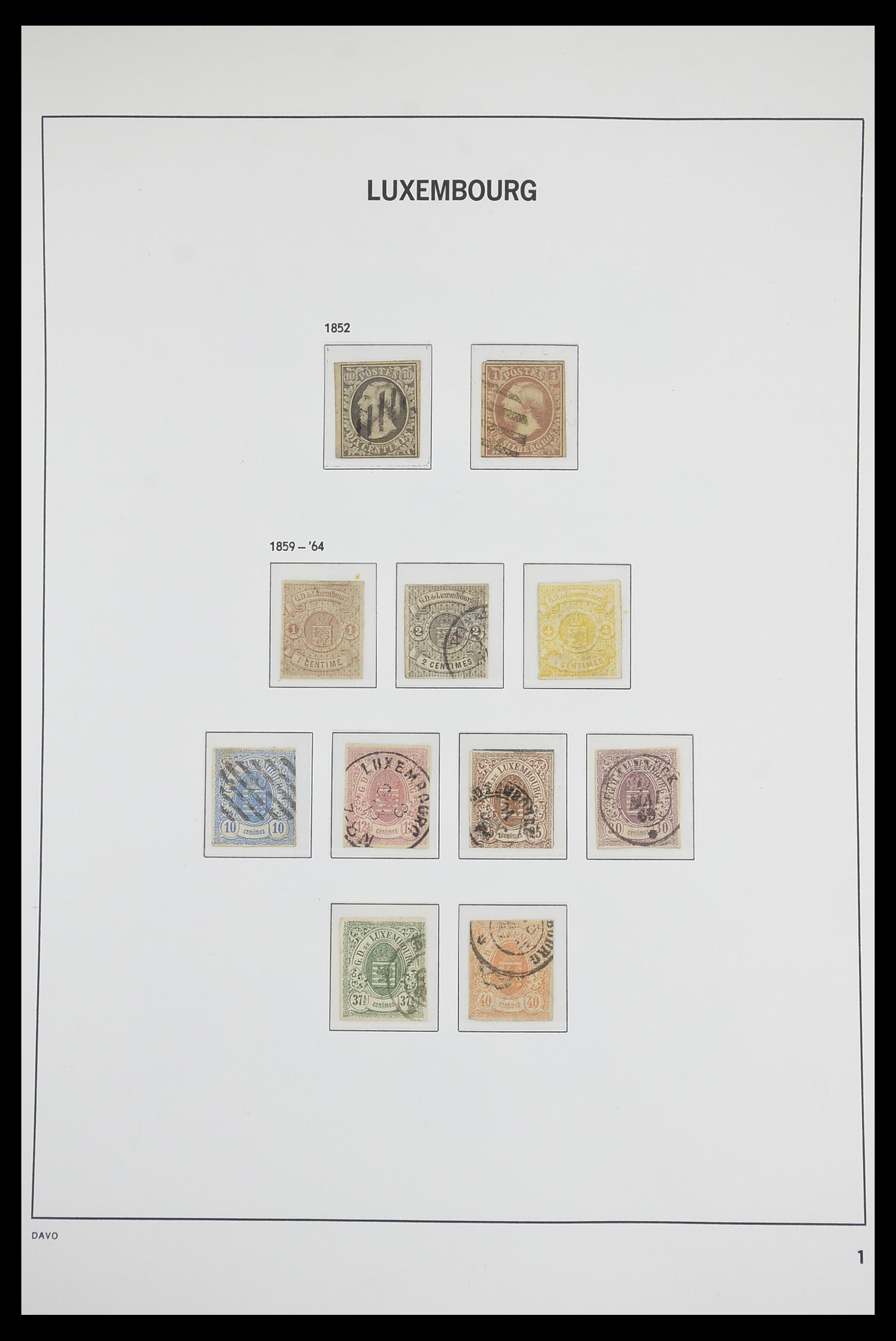 33703 001 - Postzegelverzameling 33703 Luxemburg 1852-1991.