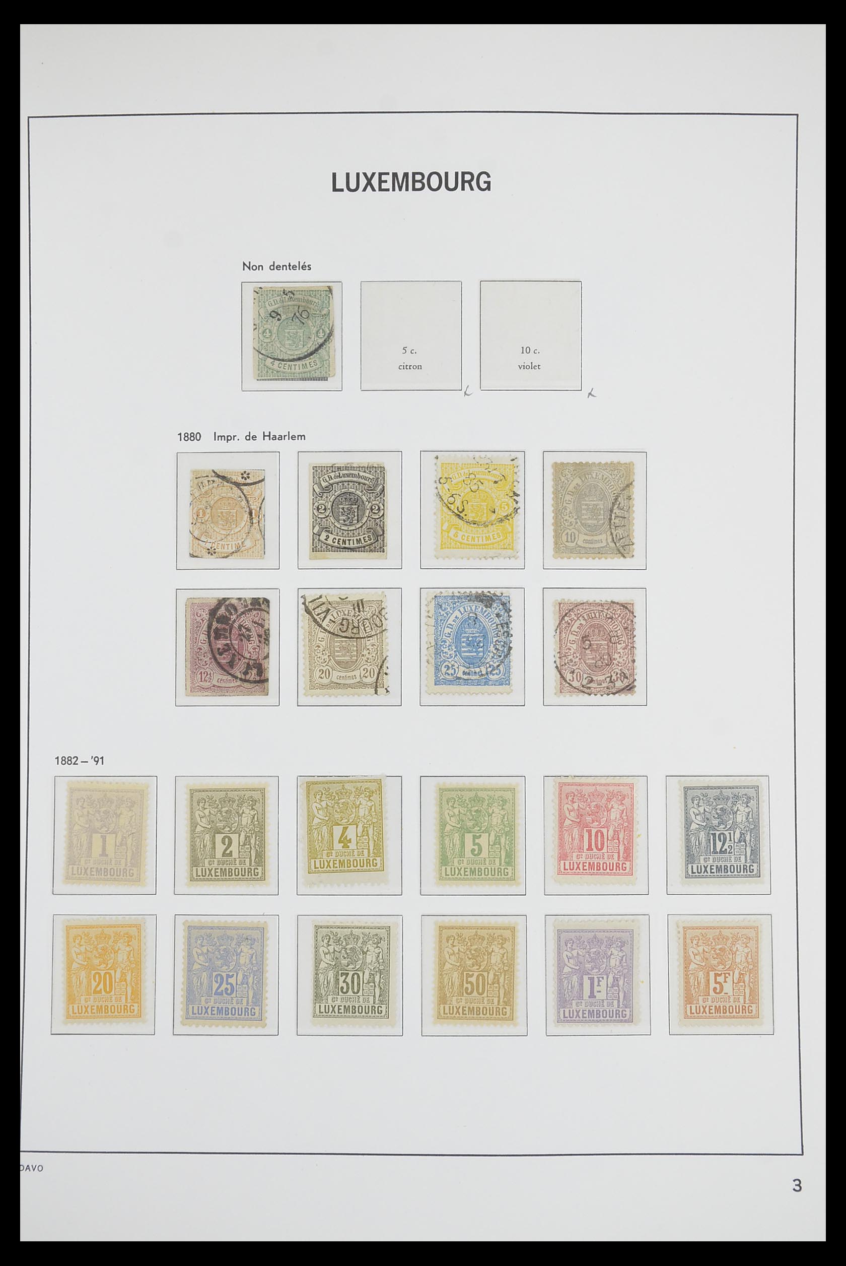 33703 003 - Postzegelverzameling 33703 Luxemburg 1852-1991.