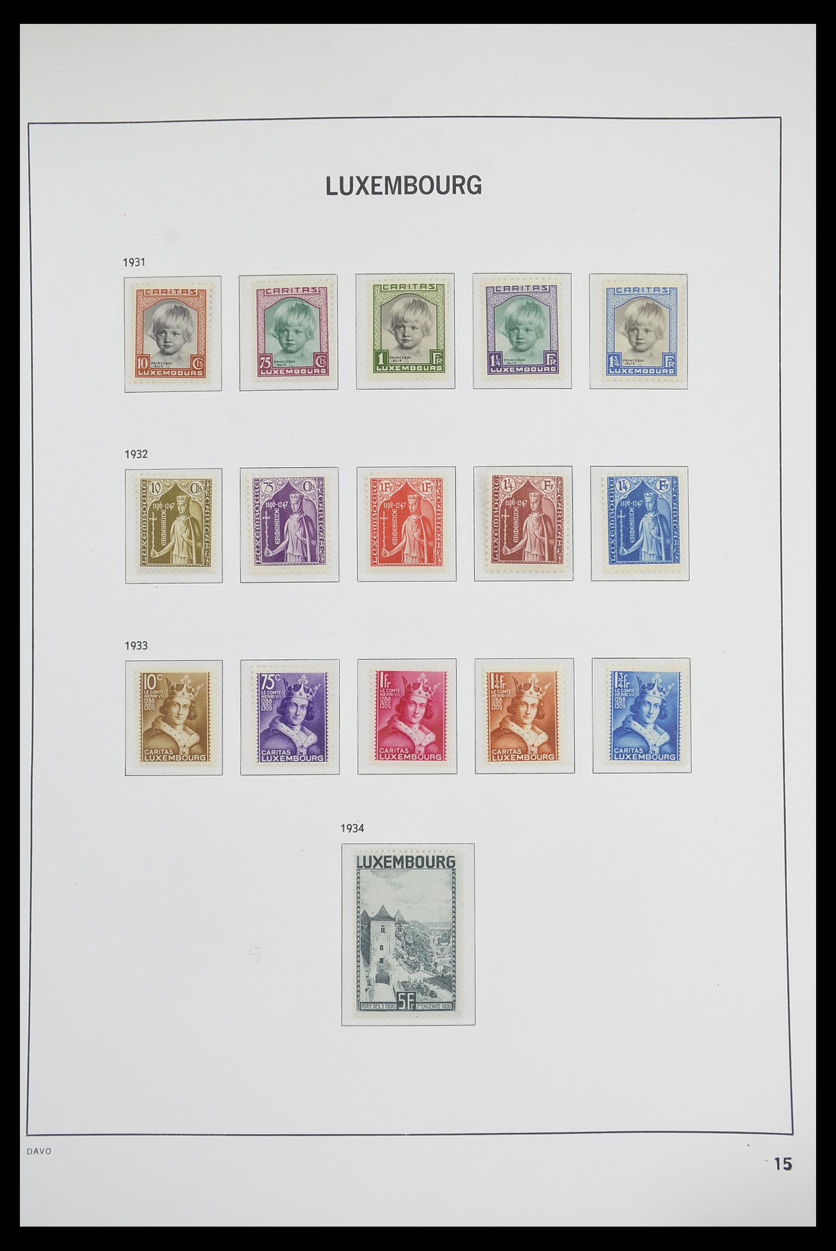 33703 015 - Postzegelverzameling 33703 Luxemburg 1852-1991.