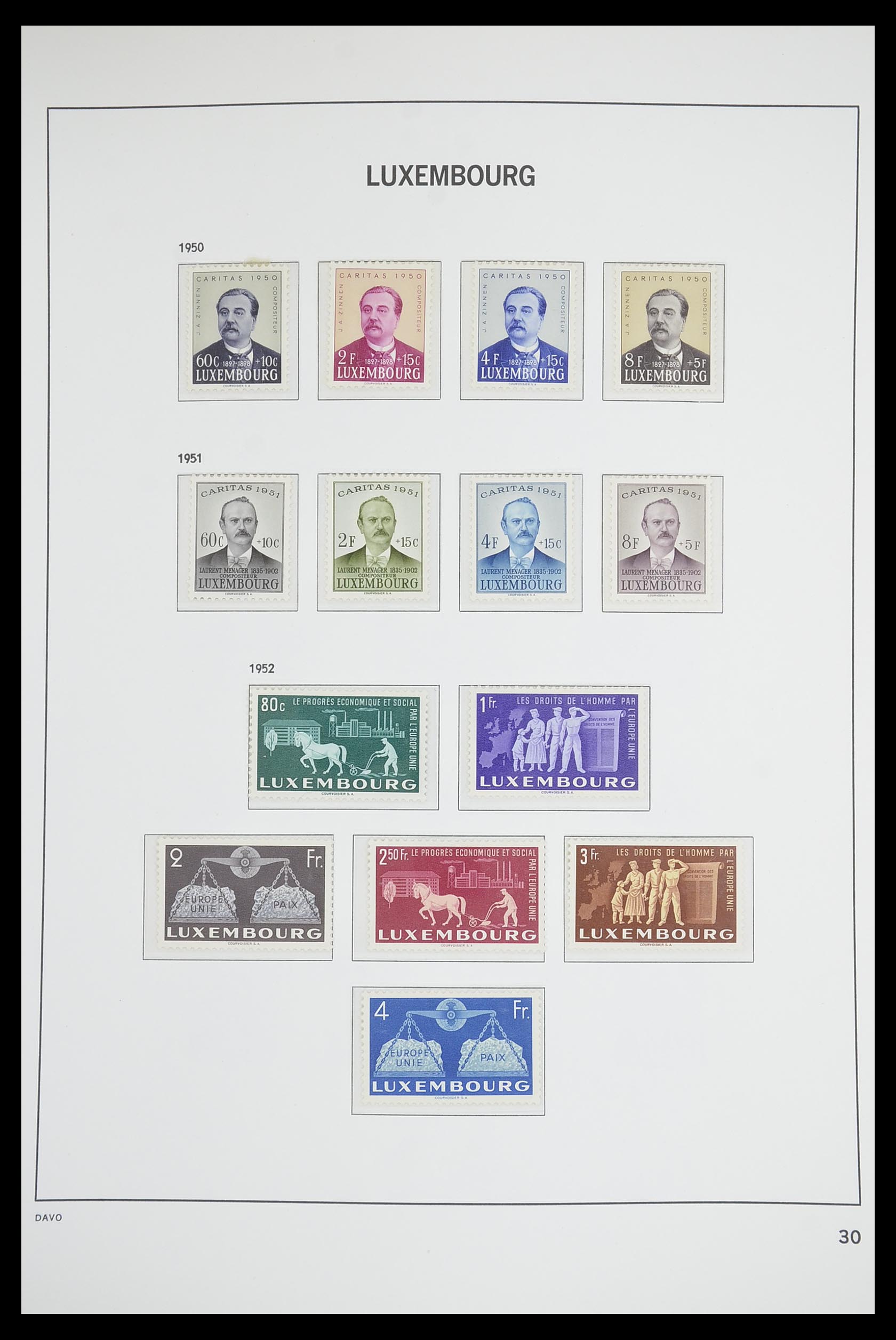 33703 029 - Postzegelverzameling 33703 Luxemburg 1852-1991.