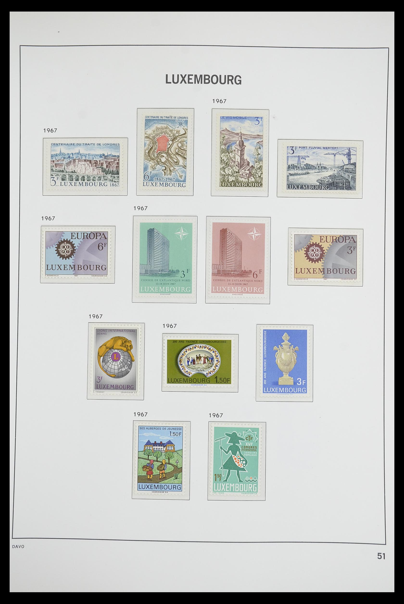 33703 050 - Postzegelverzameling 33703 Luxemburg 1852-1991.