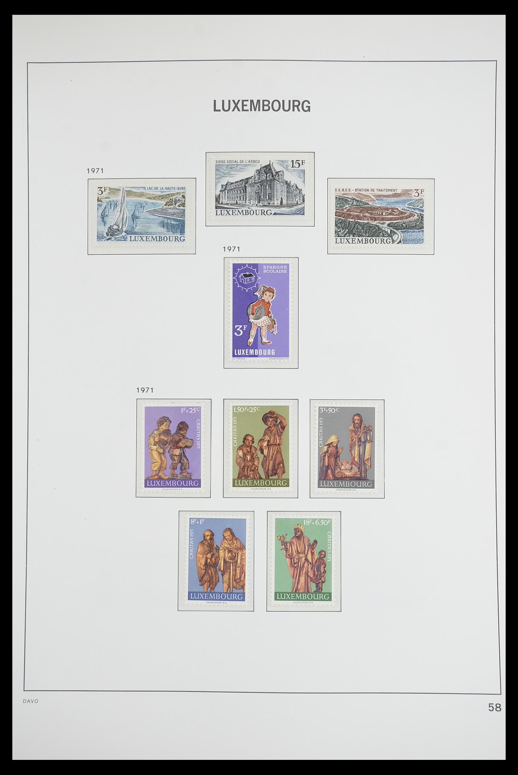 33703 057 - Postzegelverzameling 33703 Luxemburg 1852-1991.