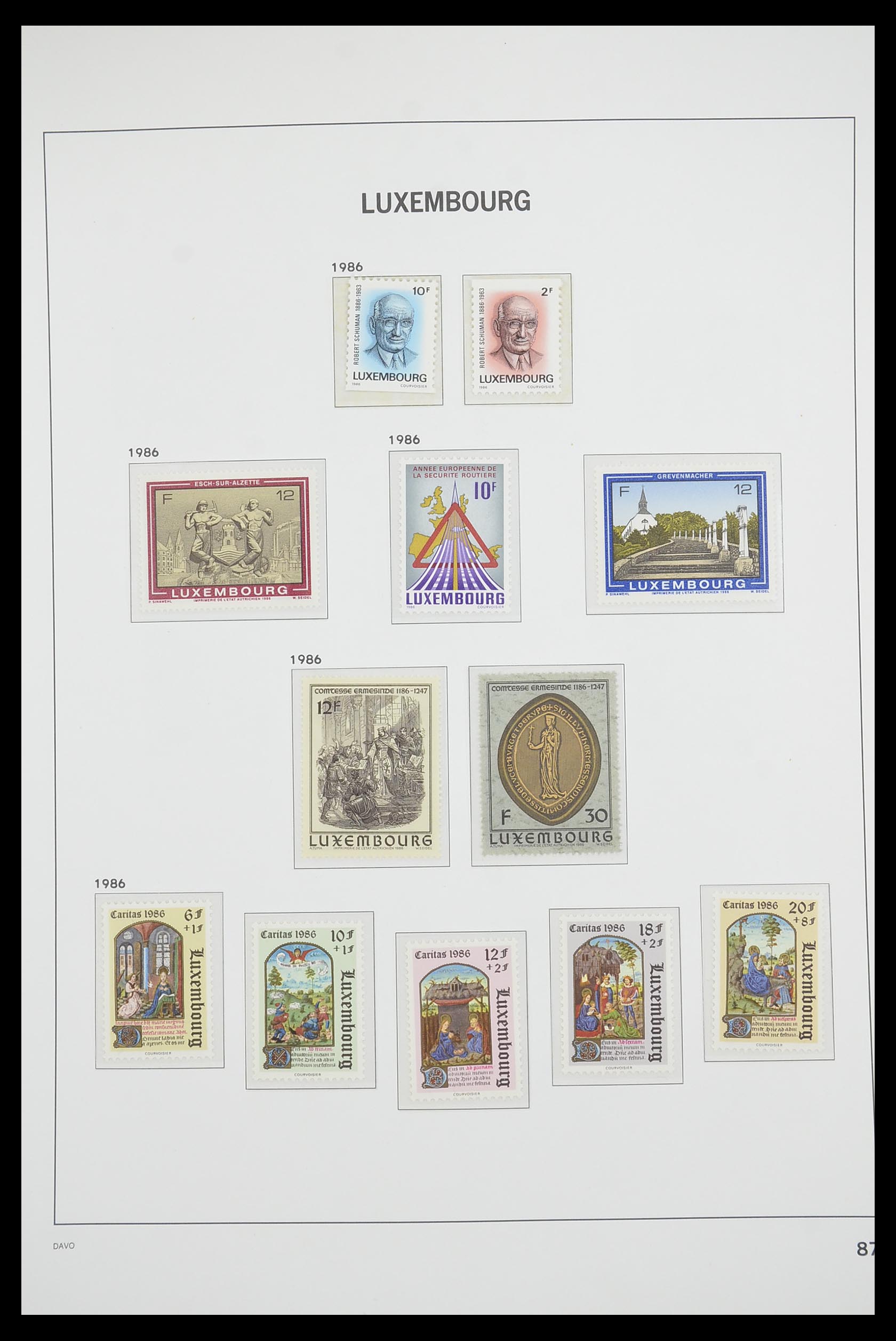 33703 084 - Postzegelverzameling 33703 Luxemburg 1852-1991.