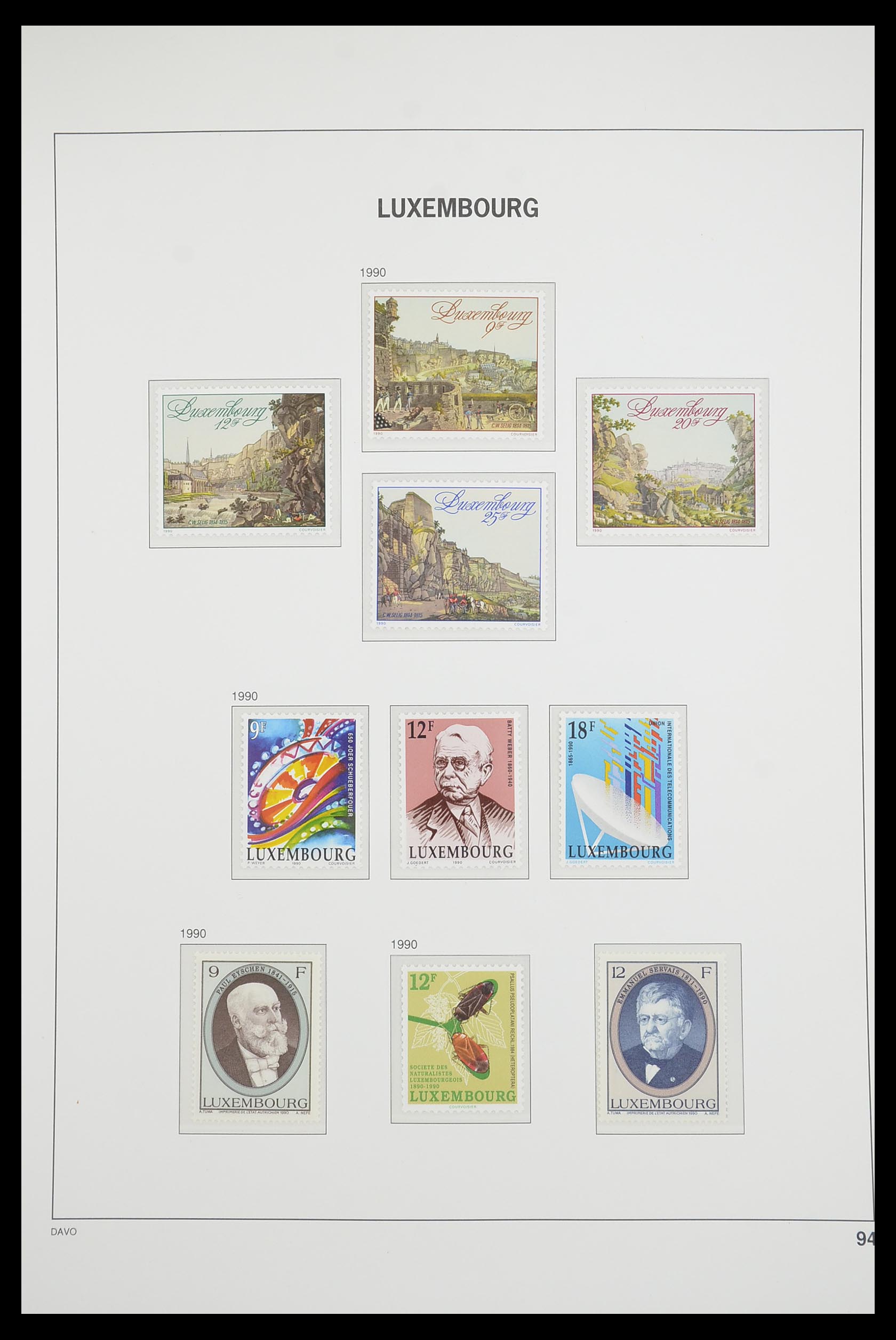 33703 091 - Postzegelverzameling 33703 Luxemburg 1852-1991.