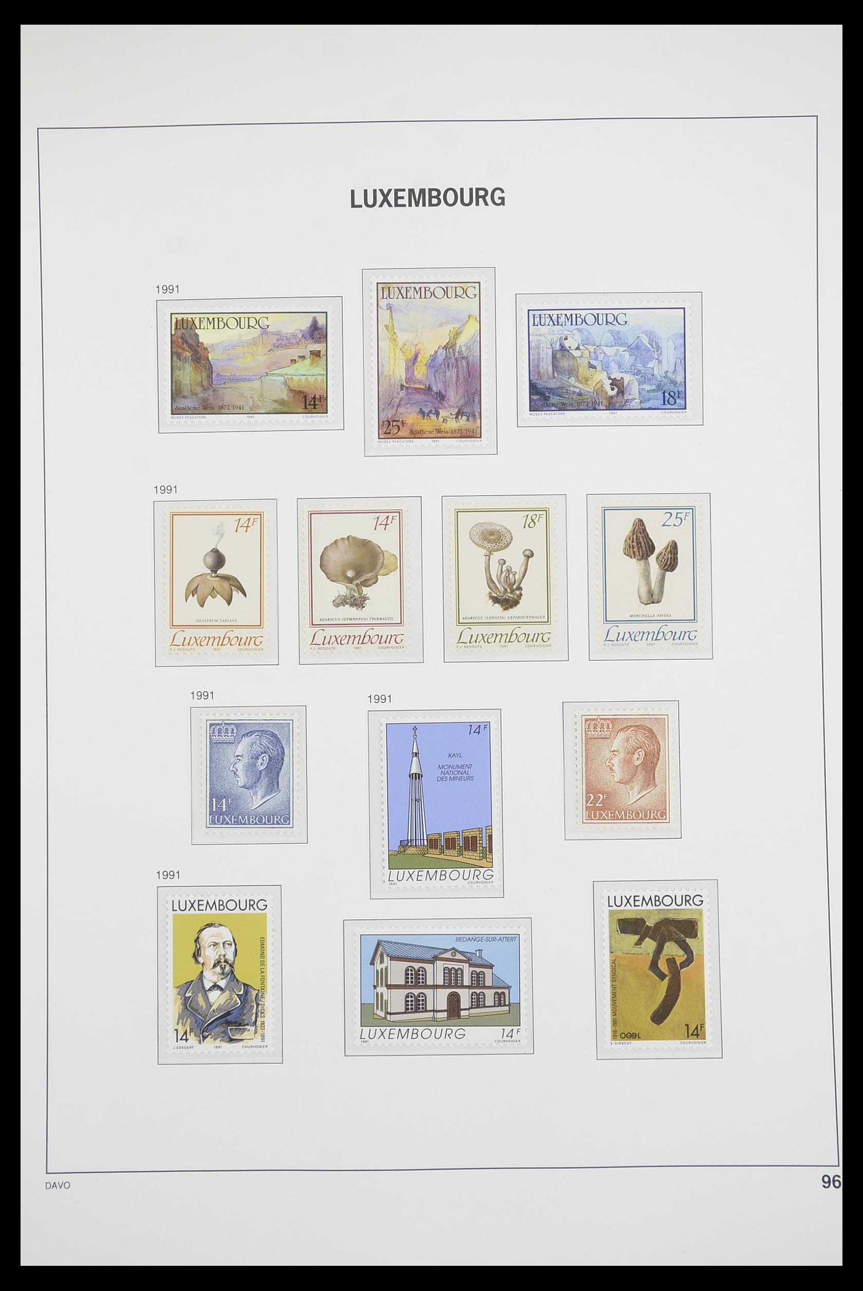33703 093 - Postzegelverzameling 33703 Luxemburg 1852-1991.