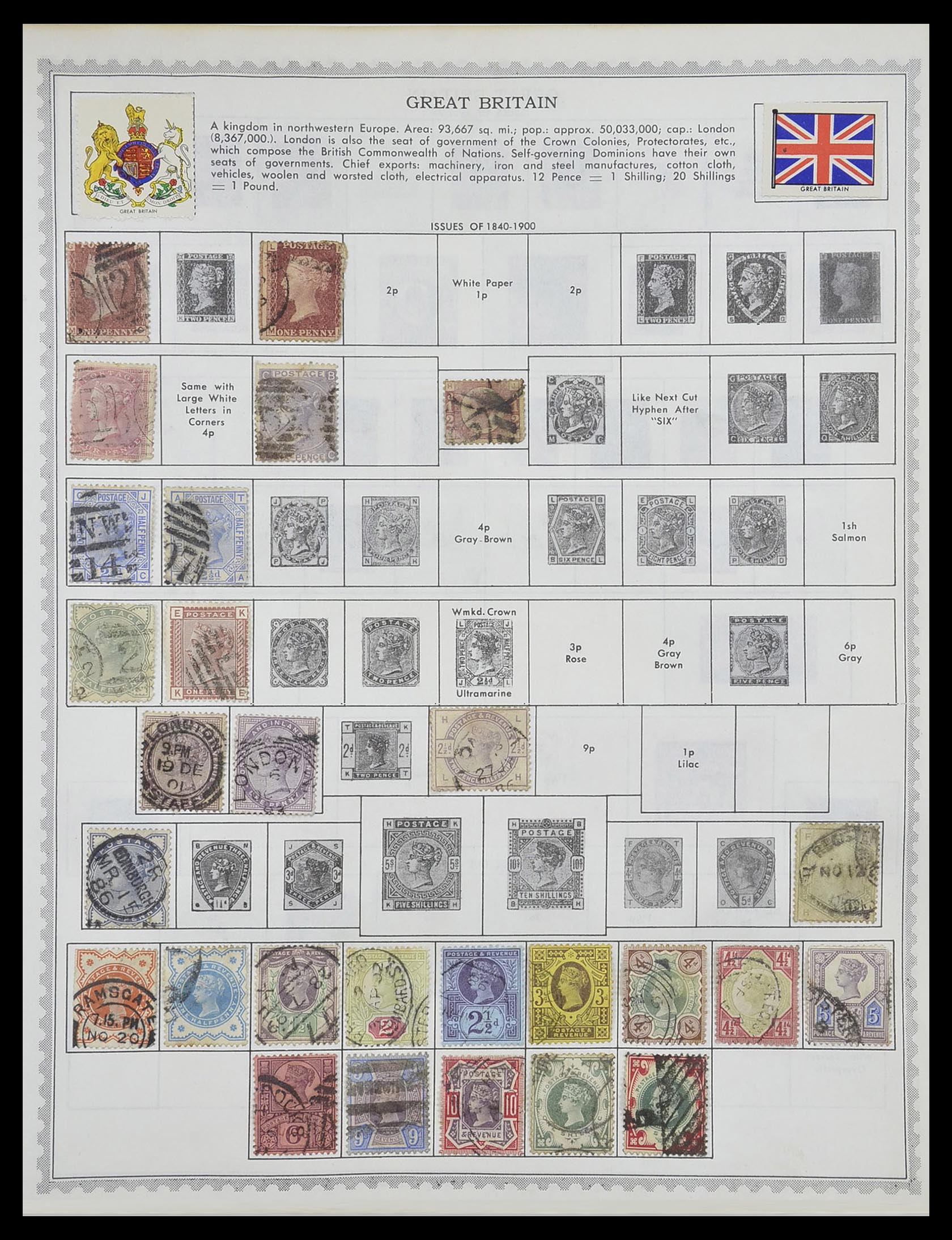 33704 001 - Postzegelverzameling 33704 Engeland en koloniën 1858-1995.
