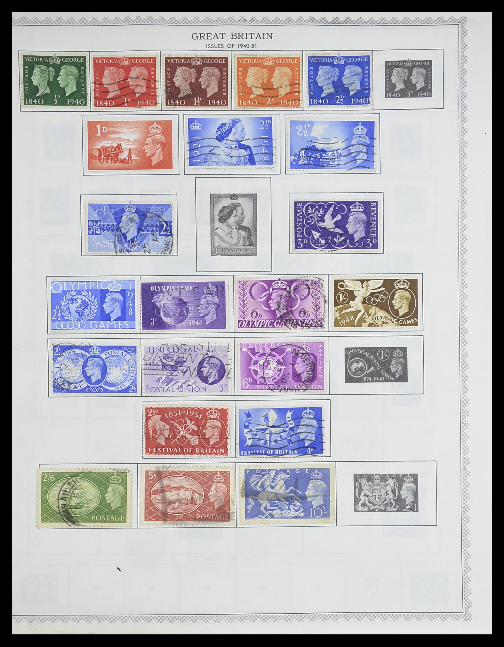 33704 004 - Postzegelverzameling 33704 Engeland en koloniën 1858-1995.