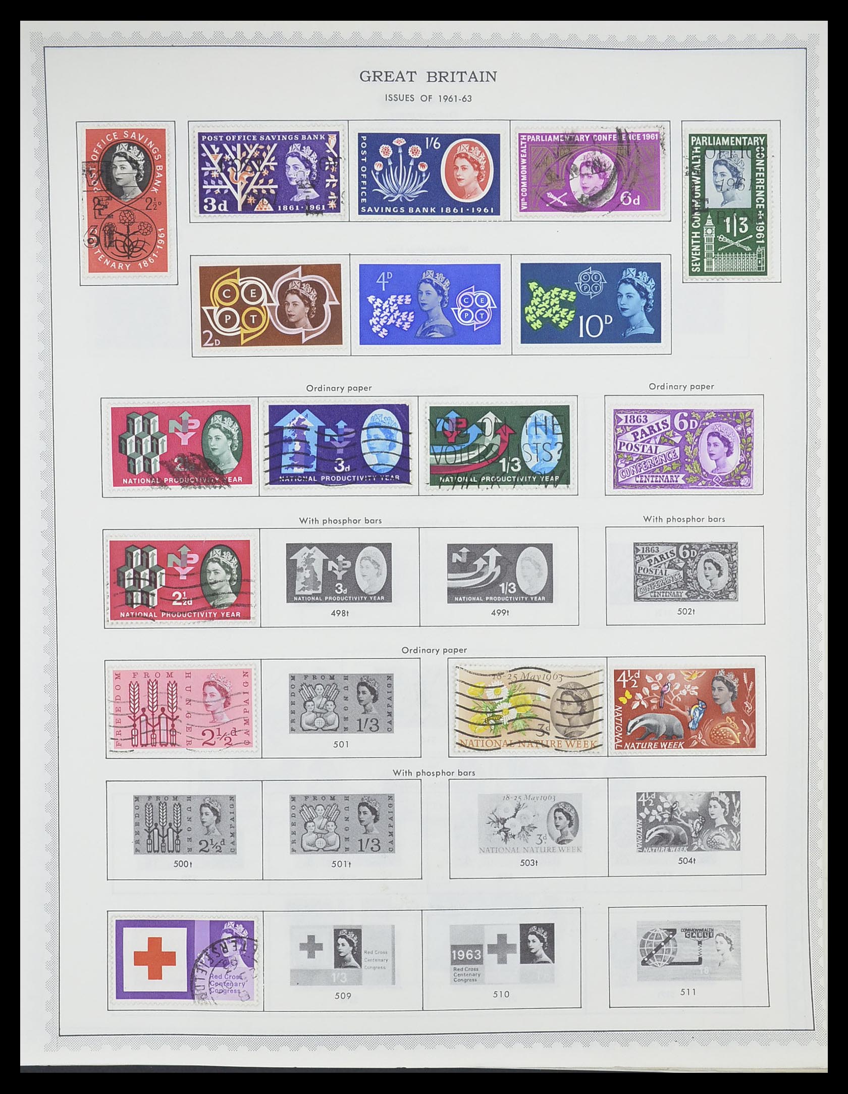 33704 010 - Postzegelverzameling 33704 Engeland en koloniën 1858-1995.