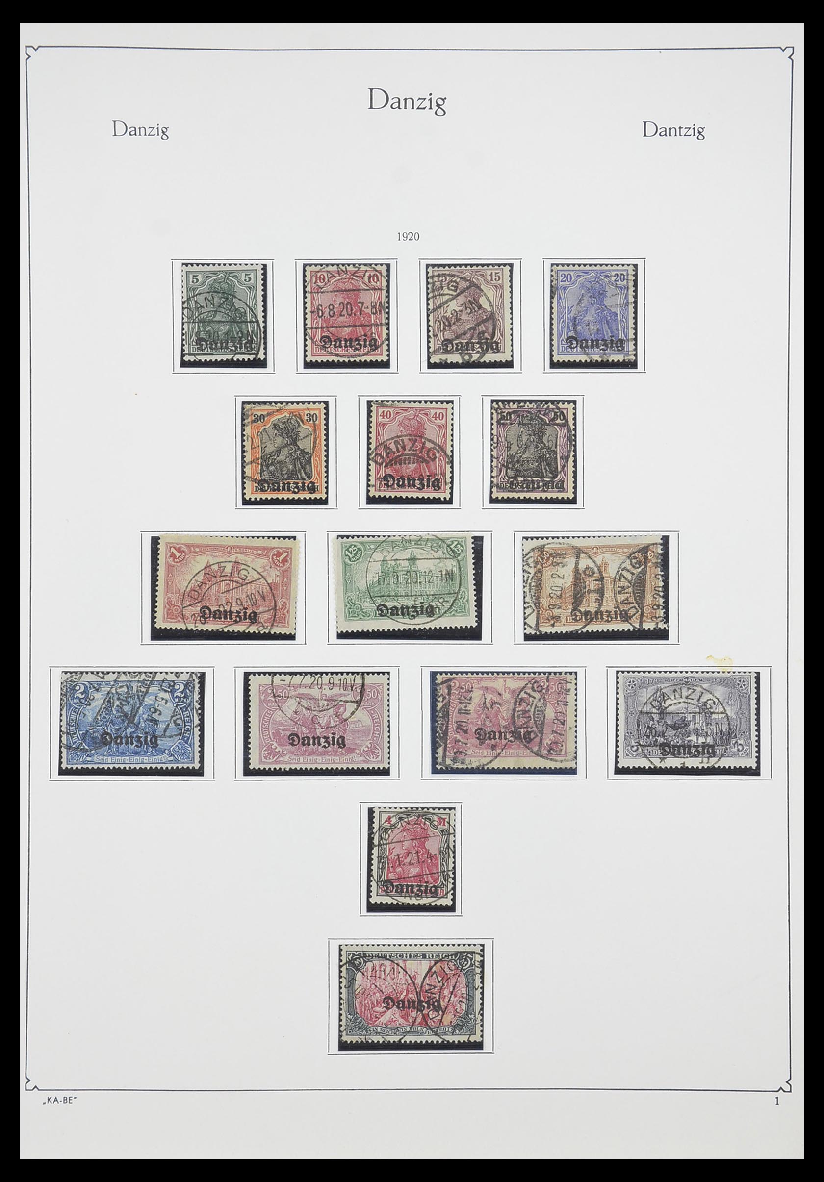 33705 001 - Postzegelverzameling 33705 Danzig 1920-1939.
