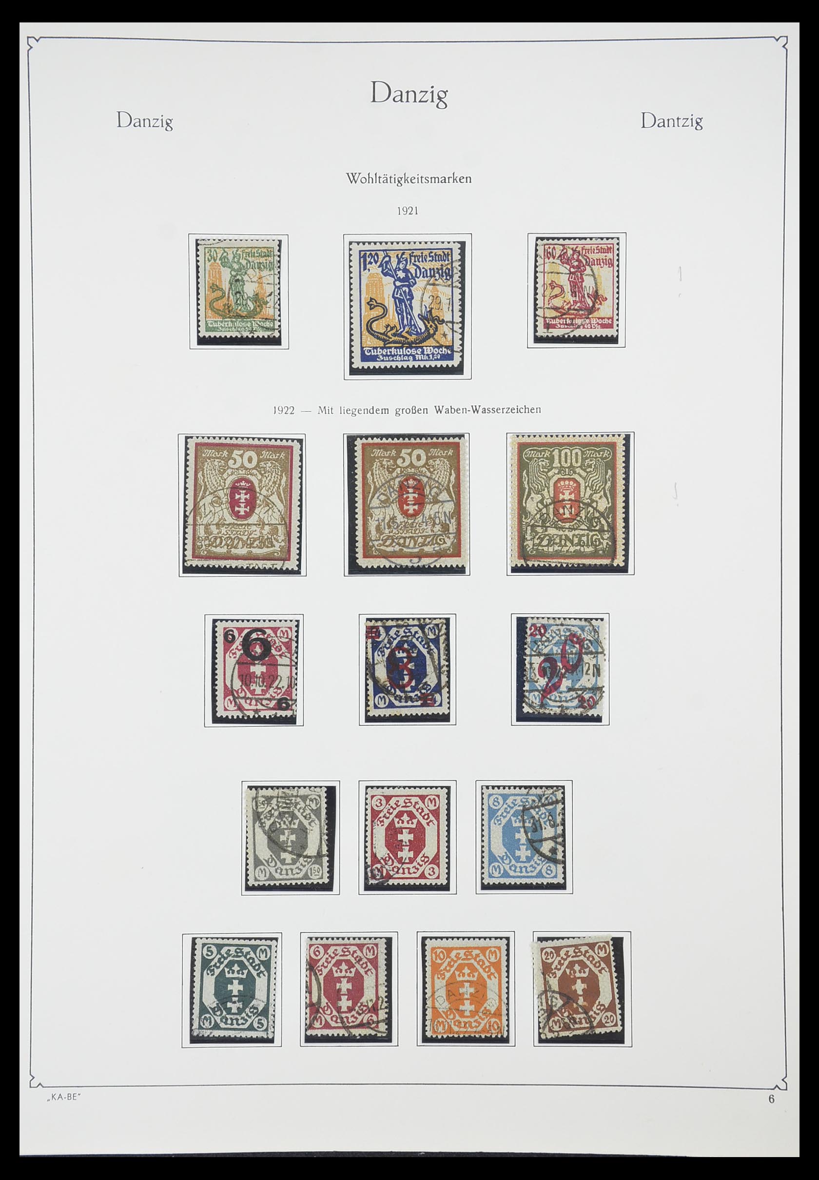 33705 006 - Postzegelverzameling 33705 Danzig 1920-1939.
