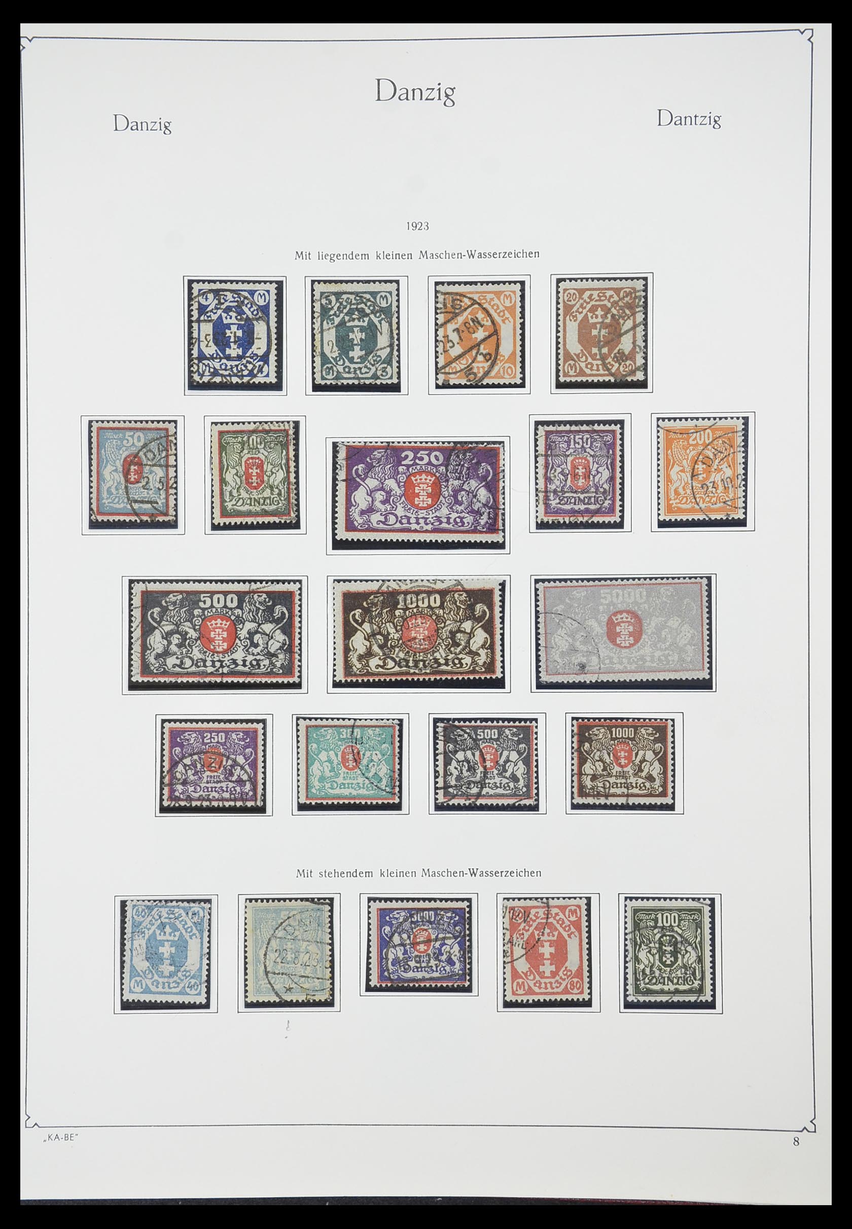 33705 008 - Postzegelverzameling 33705 Danzig 1920-1939.