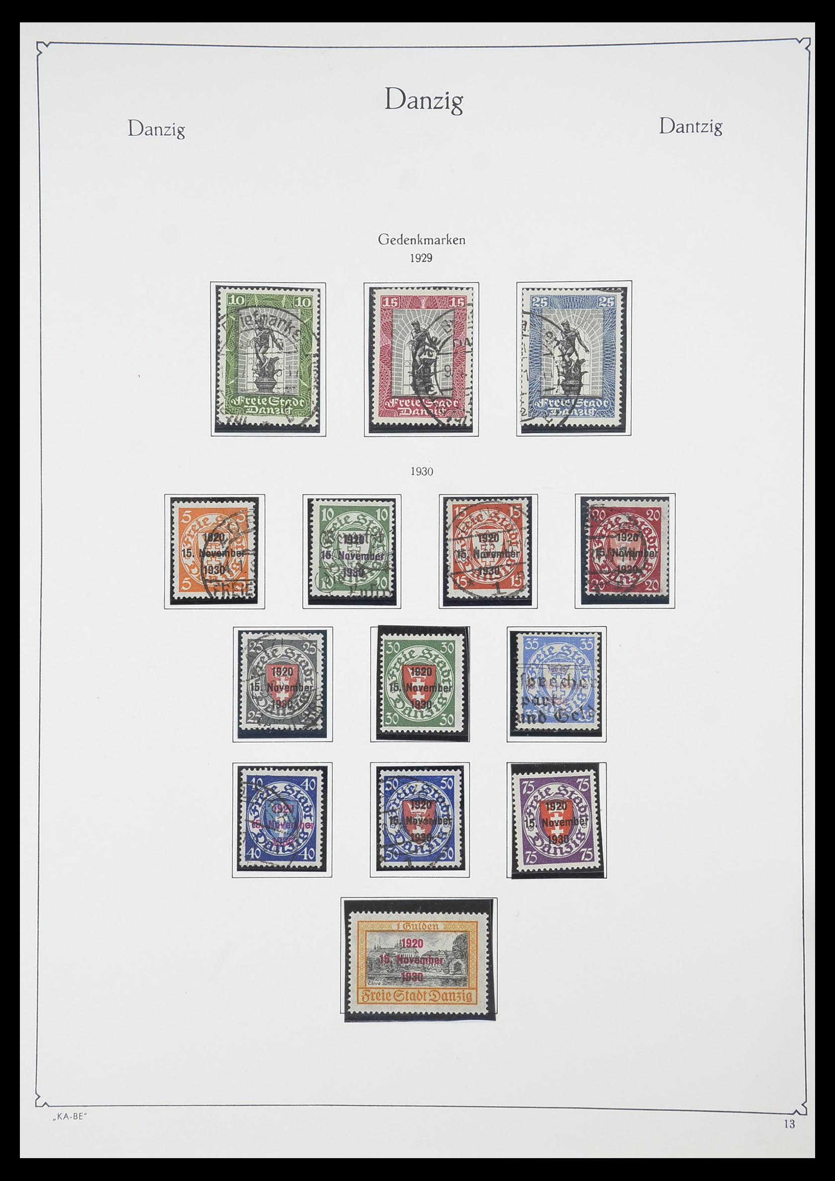 33705 013 - Postzegelverzameling 33705 Danzig 1920-1939.