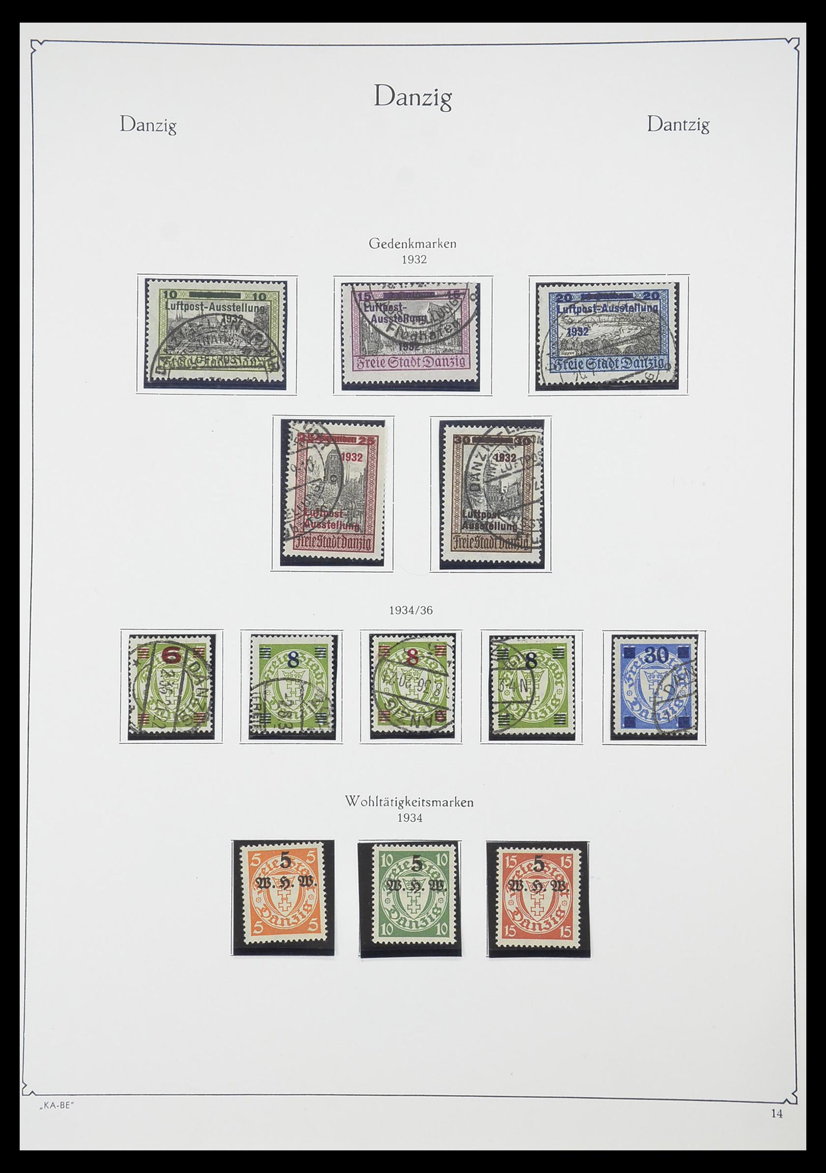 33705 014 - Postzegelverzameling 33705 Danzig 1920-1939.