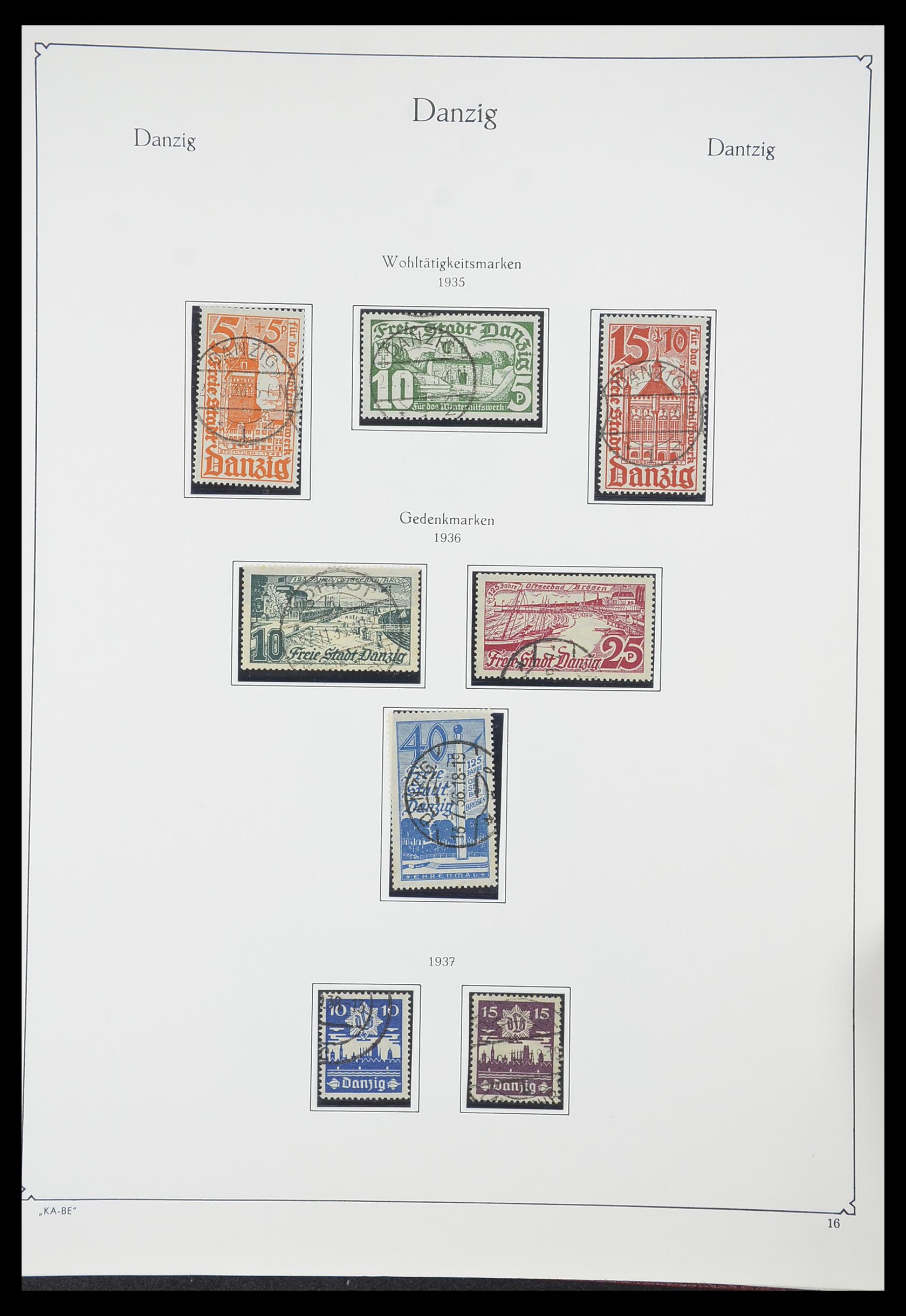 33705 016 - Postzegelverzameling 33705 Danzig 1920-1939.