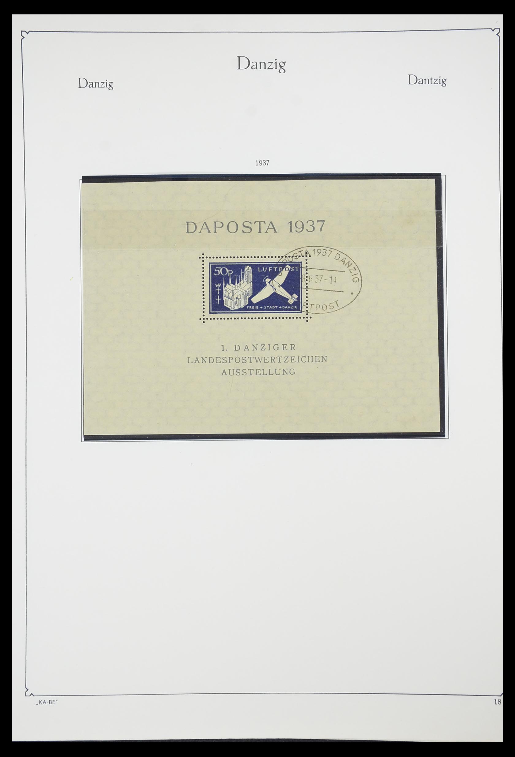 33705 018 - Postzegelverzameling 33705 Danzig 1920-1939.