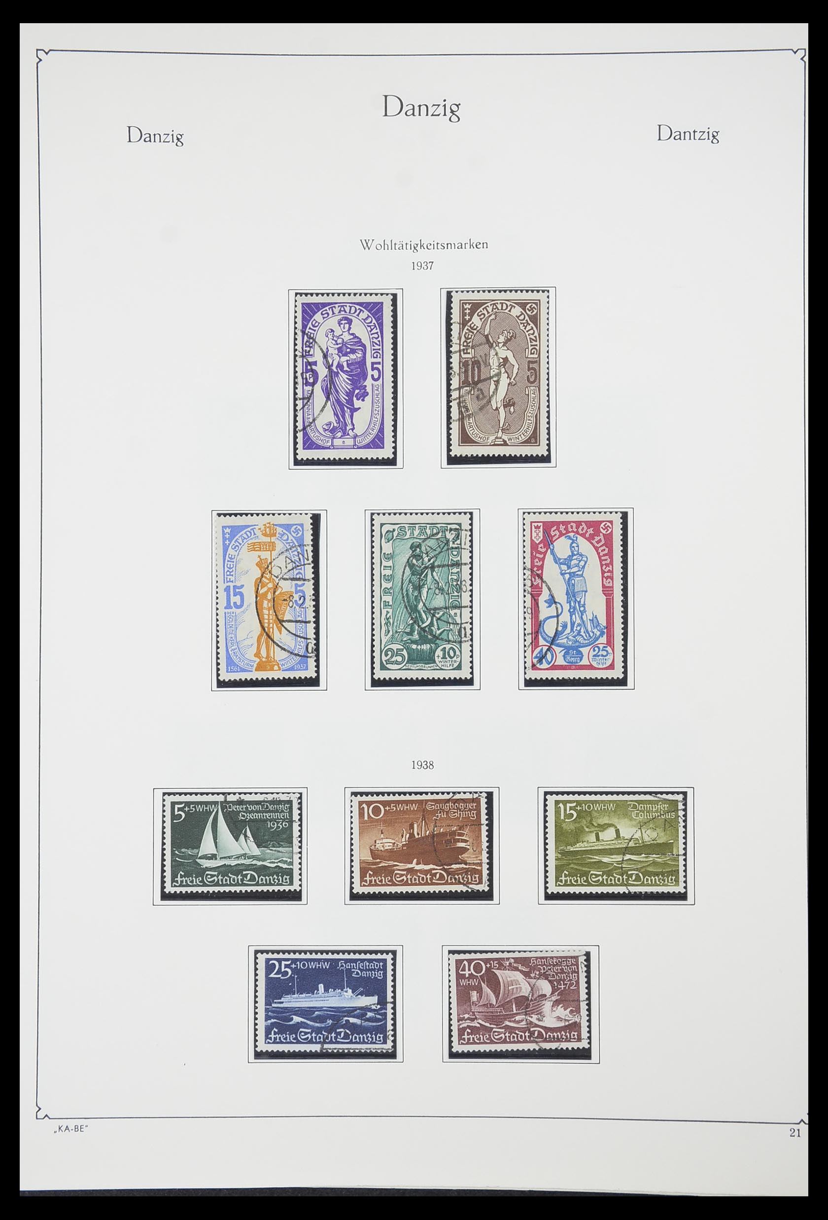 33705 021 - Postzegelverzameling 33705 Danzig 1920-1939.