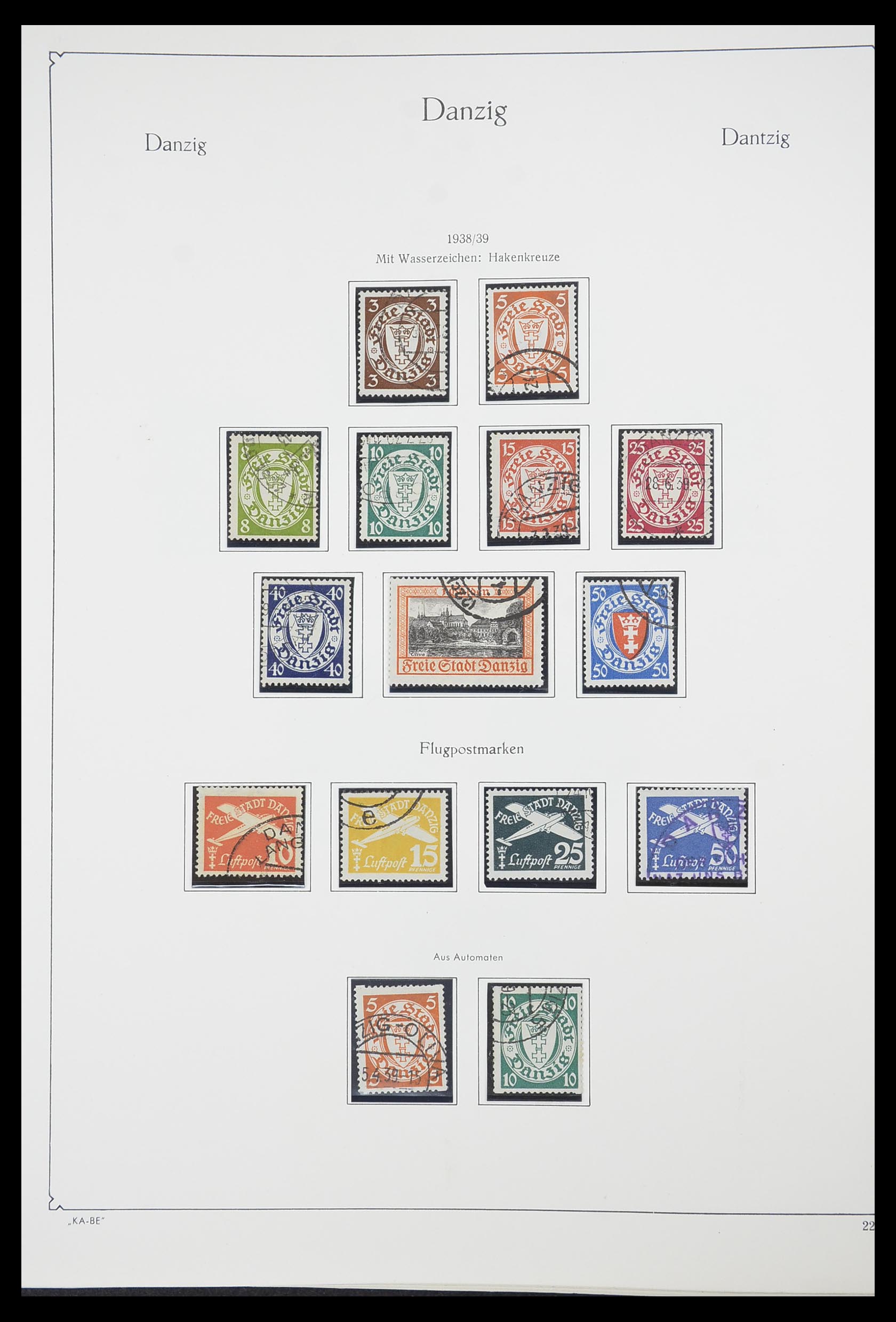 33705 022 - Postzegelverzameling 33705 Danzig 1920-1939.