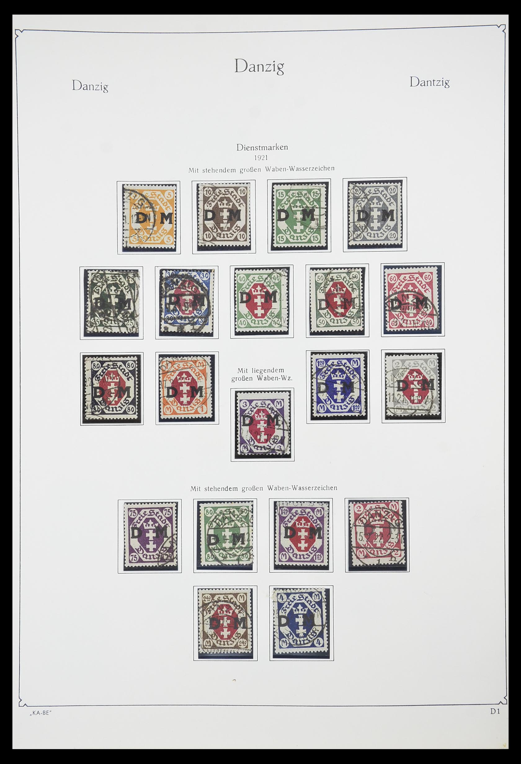 33705 024 - Postzegelverzameling 33705 Danzig 1920-1939.