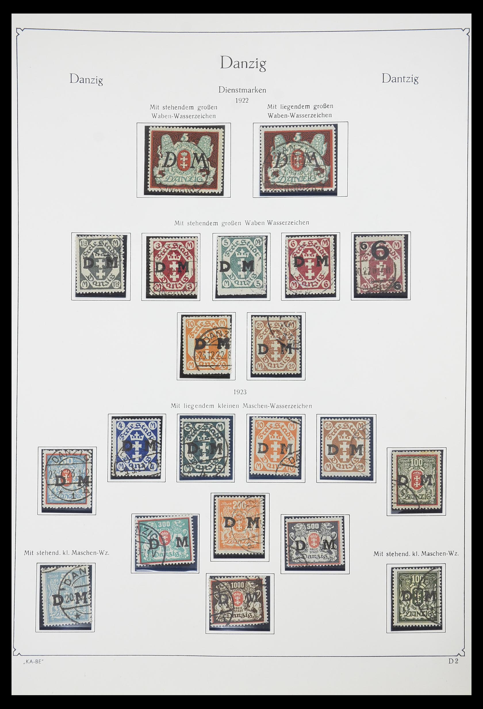 33705 025 - Postzegelverzameling 33705 Danzig 1920-1939.