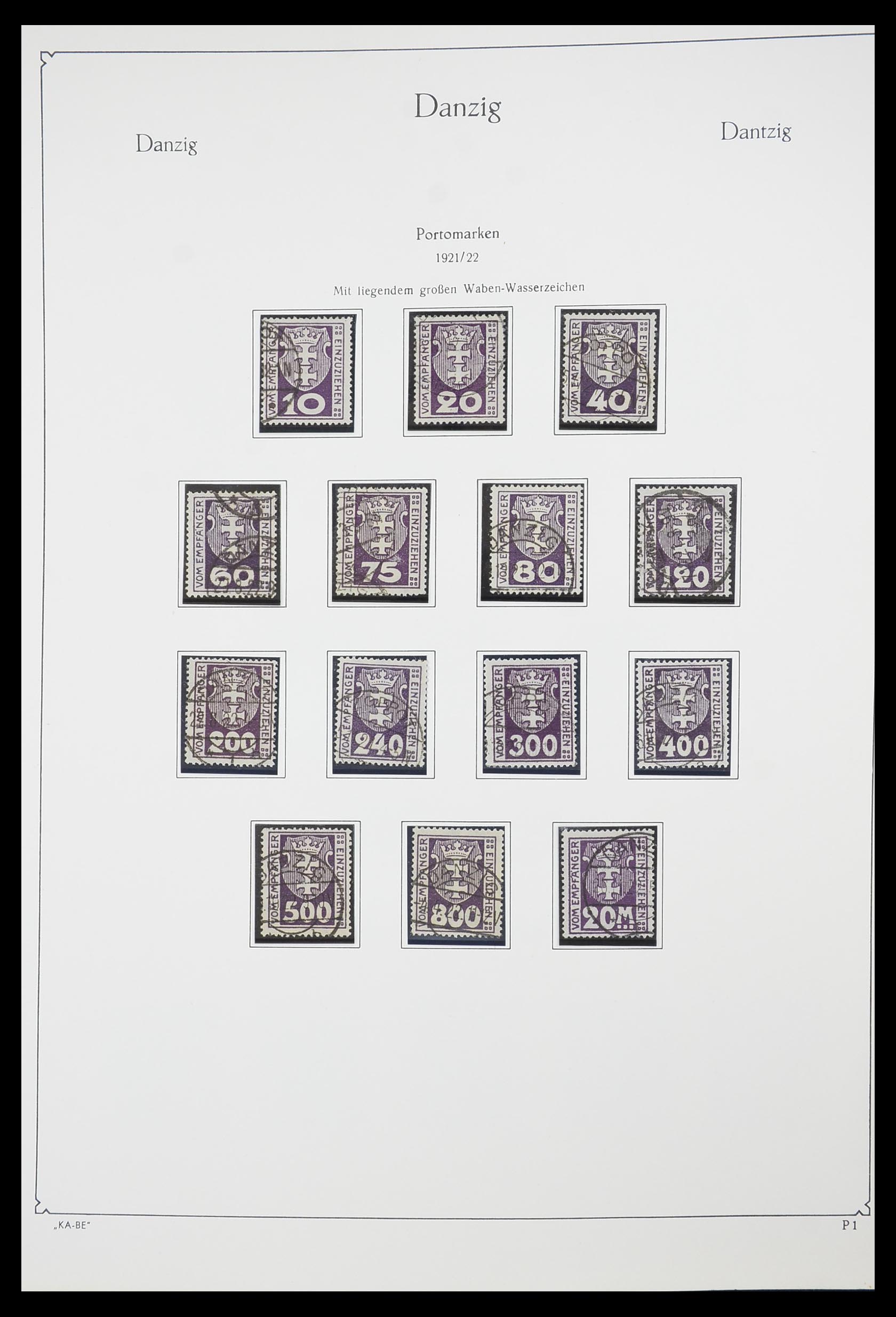 33705 027 - Postzegelverzameling 33705 Danzig 1920-1939.