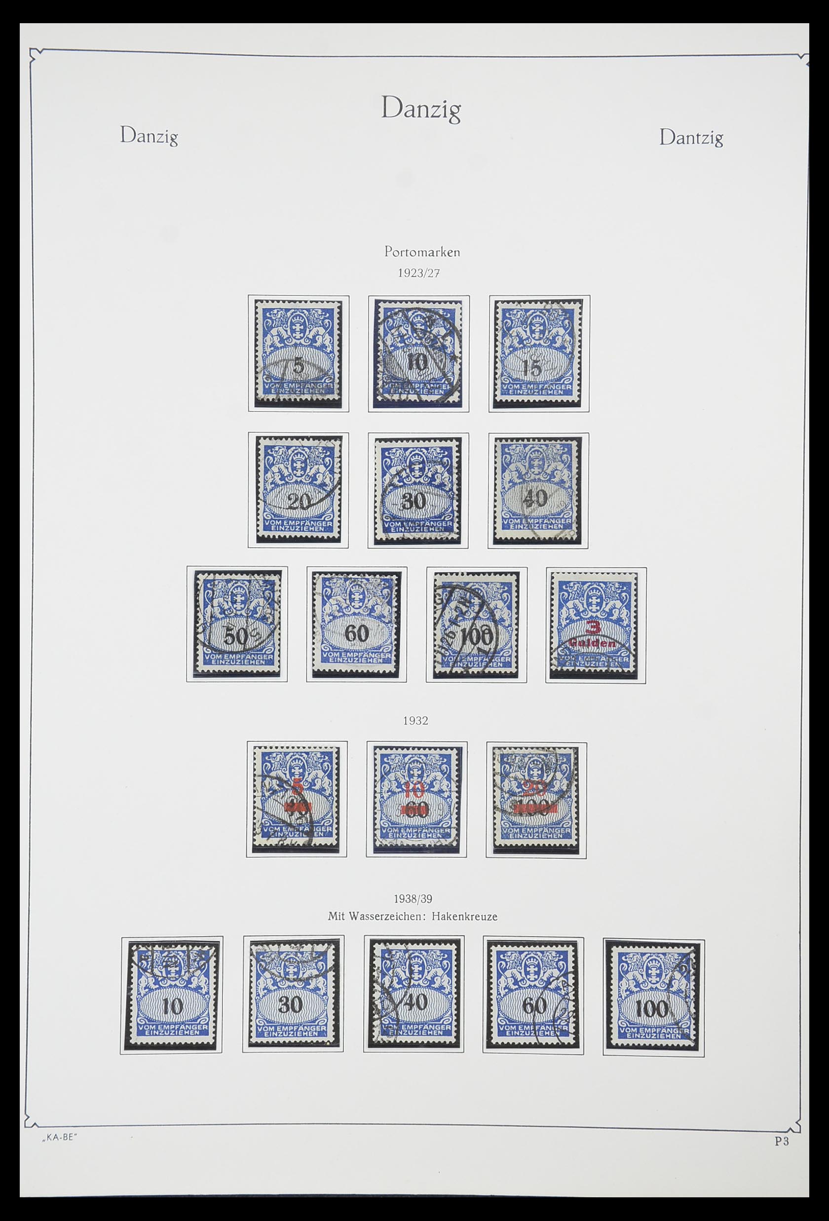 33705 029 - Postzegelverzameling 33705 Danzig 1920-1939.