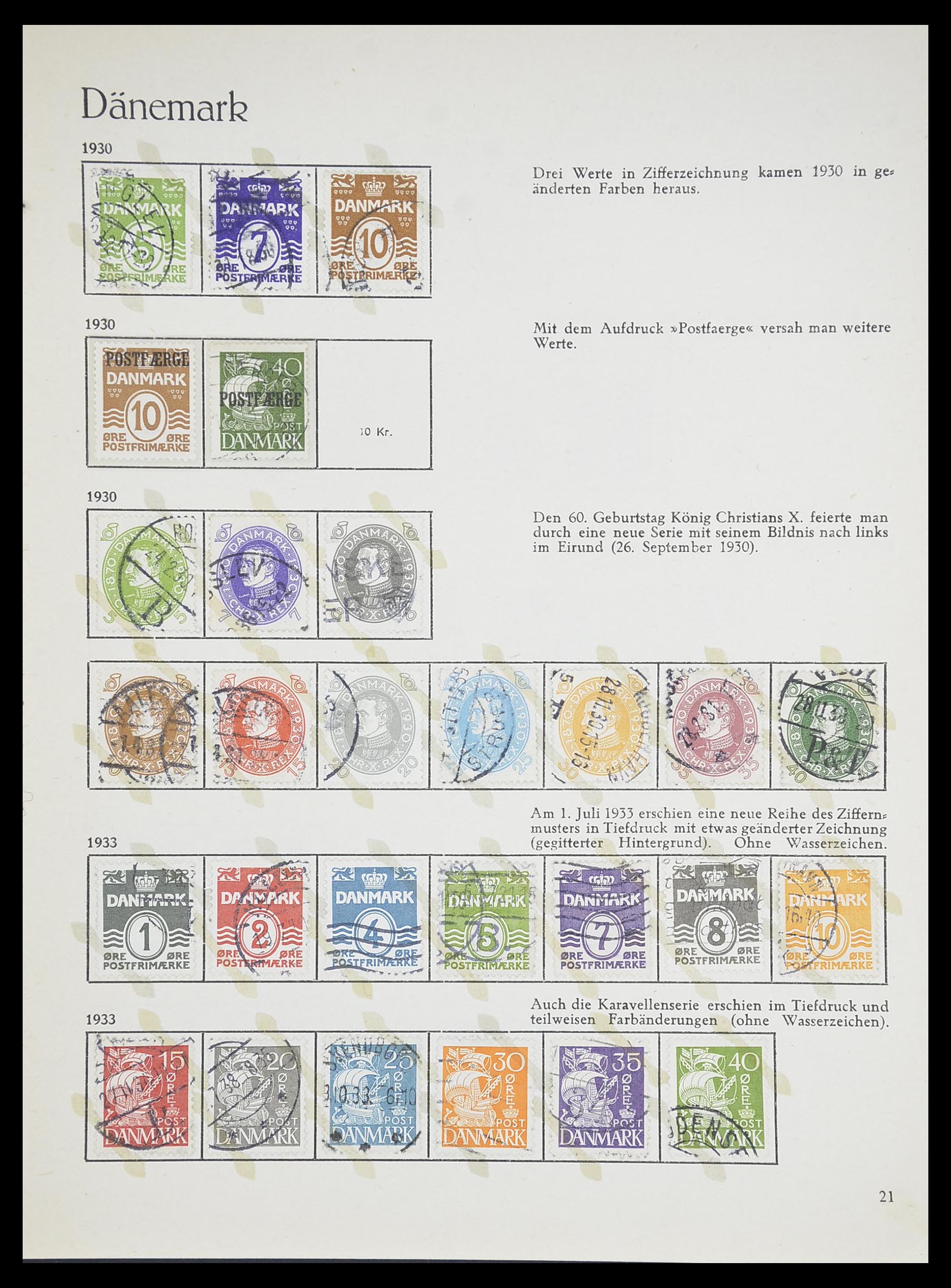 33708 010 - Postzegelverzameling 33708 Denemarken 1851-1970.