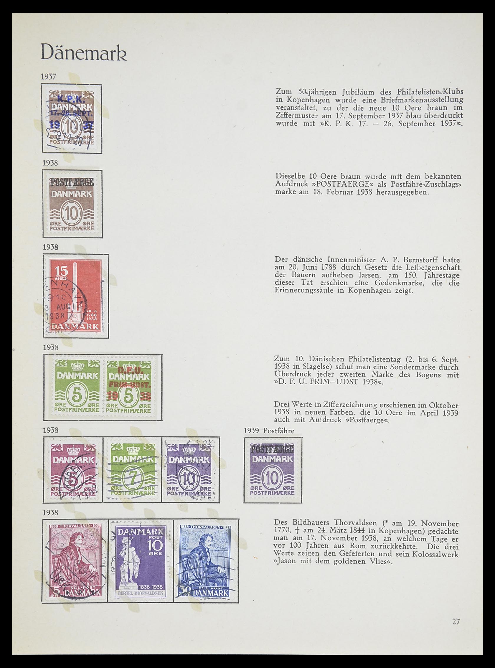 33708 013 - Postzegelverzameling 33708 Denemarken 1851-1970.