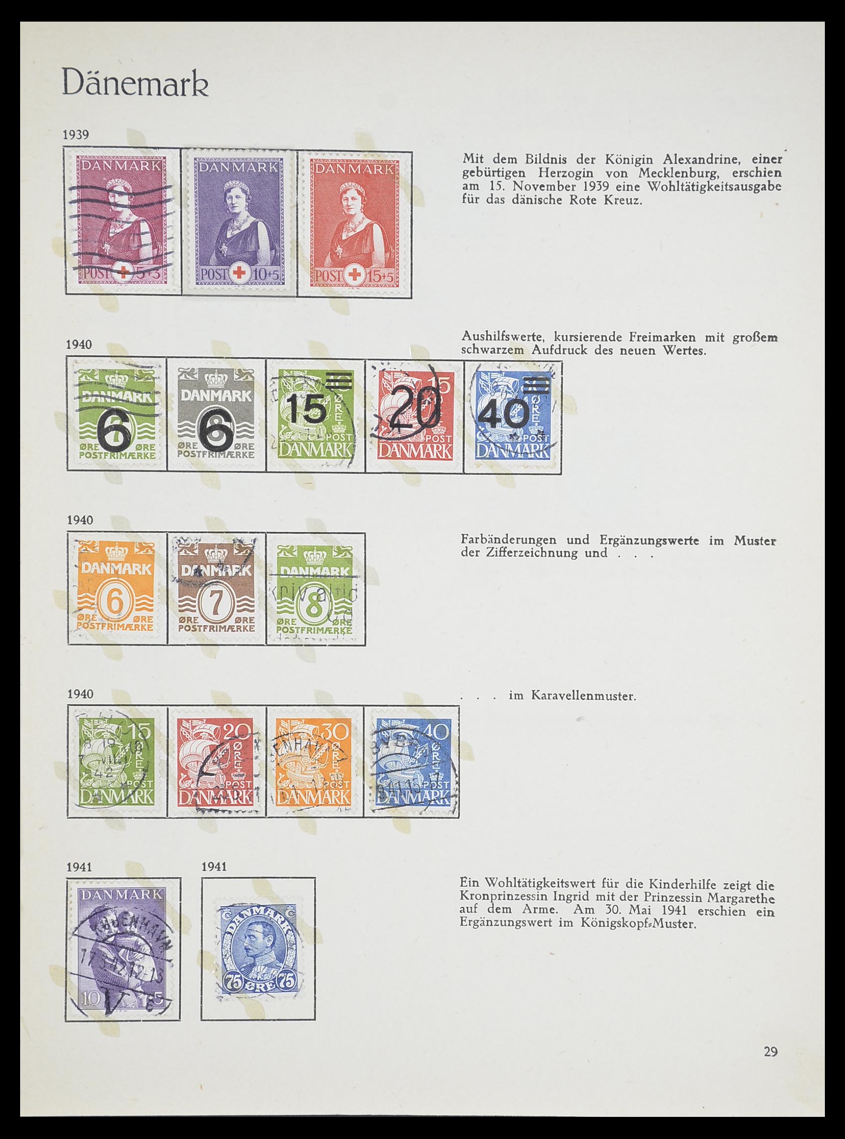 33708 014 - Postzegelverzameling 33708 Denemarken 1851-1970.